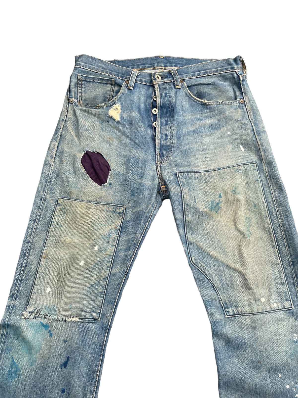 Levi's Vintage 2008 Levis 501XX E Distresed & Rework Size US 33 - 7 Thumbnail