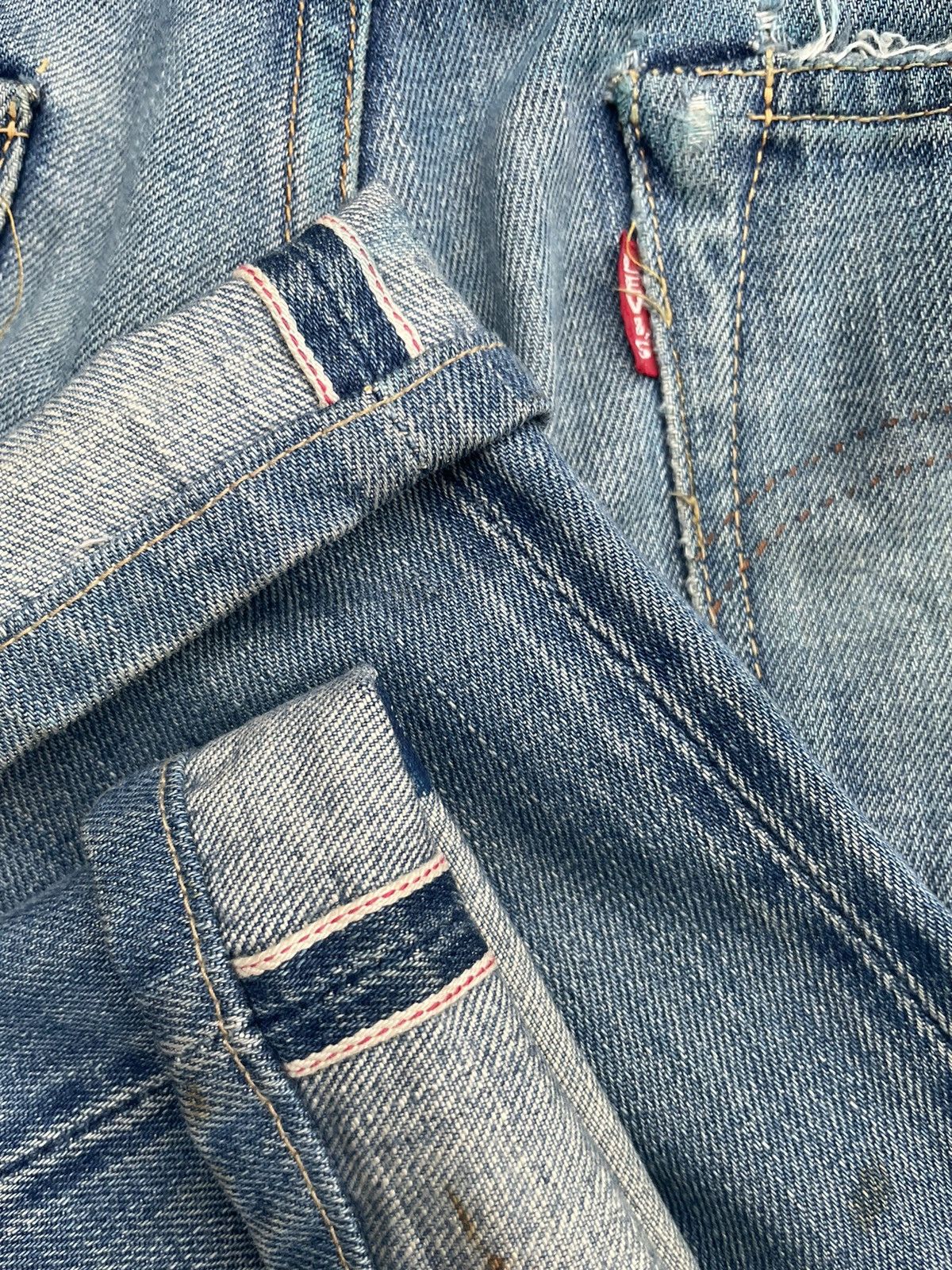 Levi's Vintage 2008 Levis 501XX E Distresed & Rework Size US 33 - 17 Thumbnail