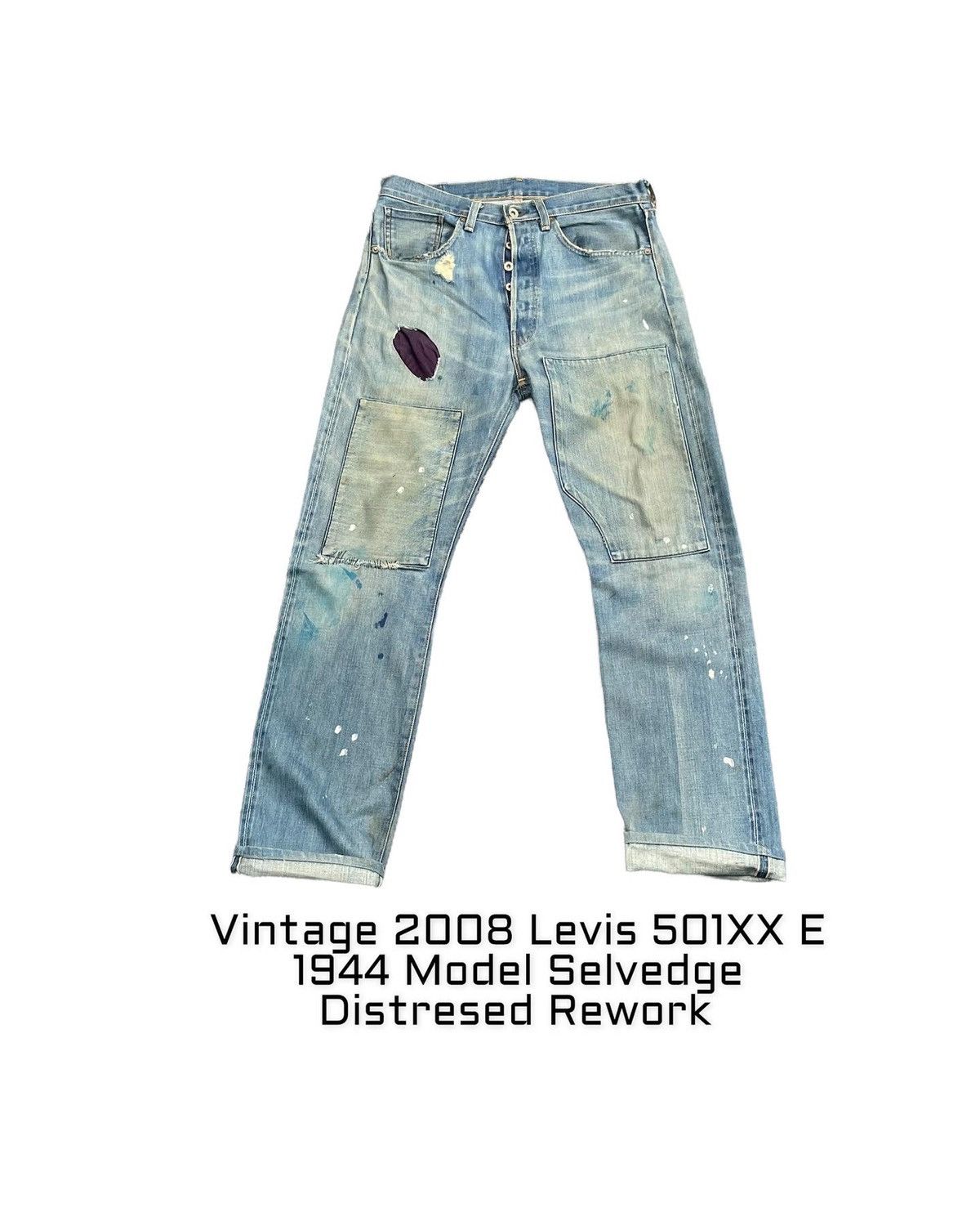 Vintage 2008 Levis 501XX E Distresed & Rework
