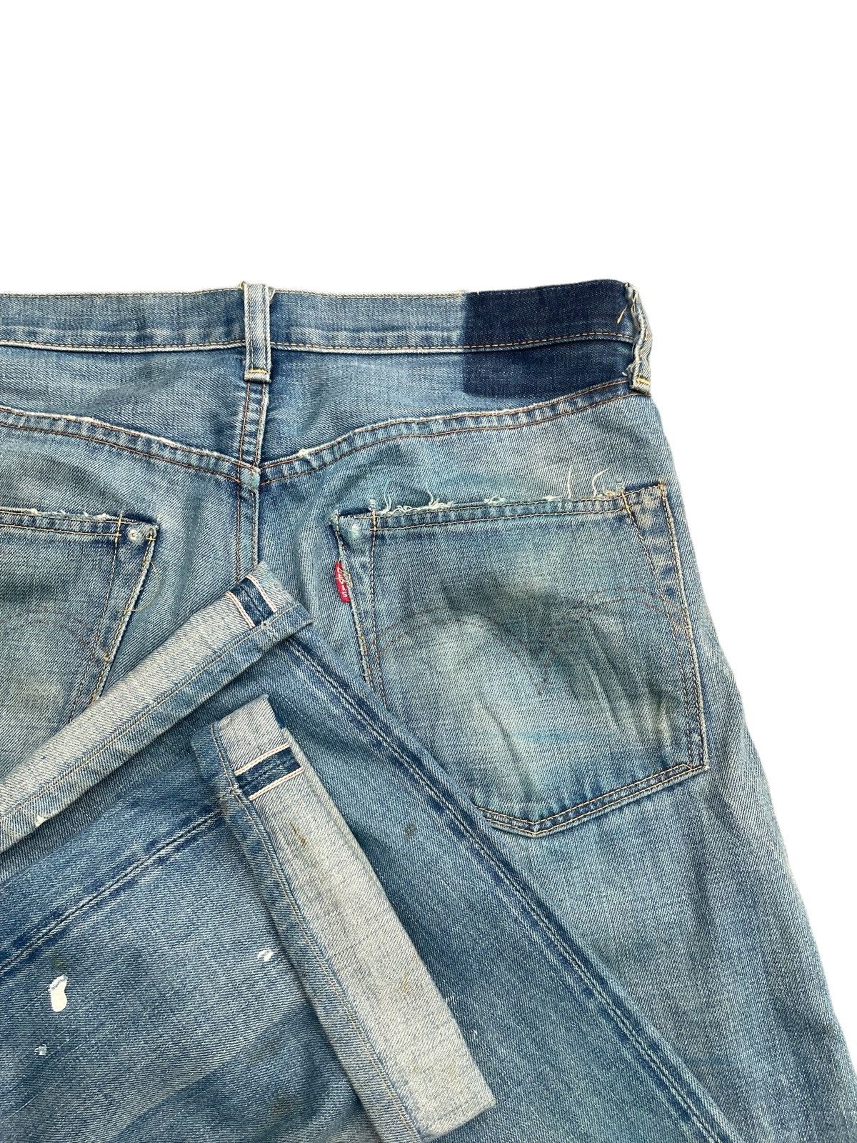 Levi's Vintage 2008 Levis 501XX E Distresed & Rework Size US 33 - 15 Thumbnail