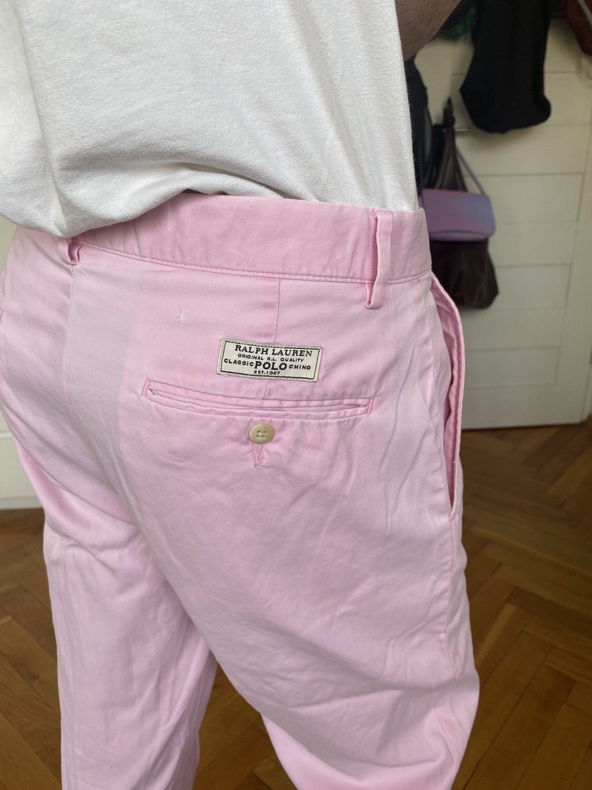Vintage Vintage Pink Polo Ralph Lauren classic chino Size US 32 / EU 48 - 4 Thumbnail