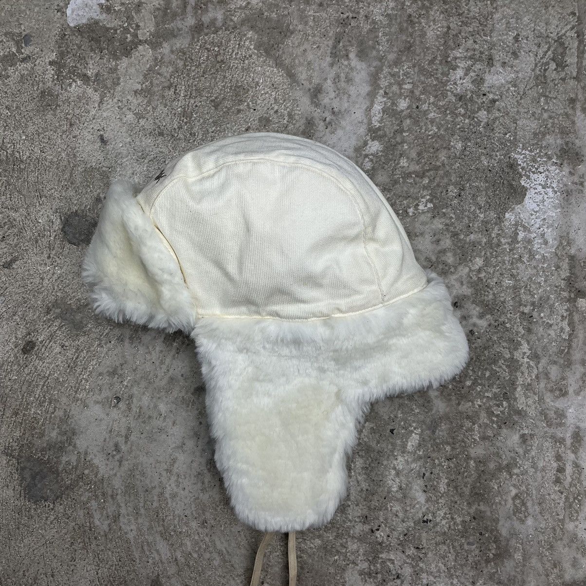 Reebok SHAPKA USHANKA REEBOK Y2K TEDDY FUR CREAM HAT - № 4236 Size ONE SIZE - 4 Thumbnail