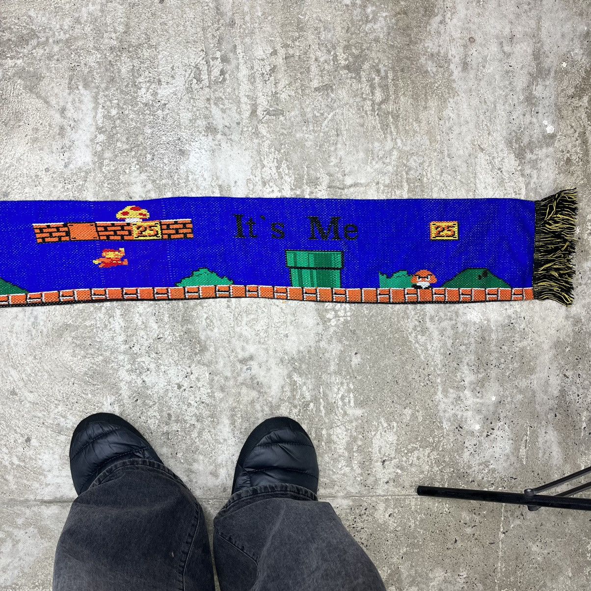 Vintage SHROOMS & SUPER MARIO ARCHIVE VINTAGE KNITTED SCARF - № 4221 Size ONE SIZE - 4 Thumbnail