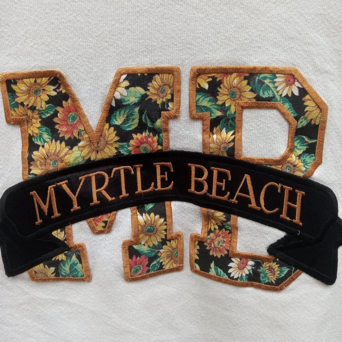 Life's a Beach Vintage Myrtle Beach hibicius art logo sweatshirt Size US L / EU 52-54 / 3 - 5 Thumbnail