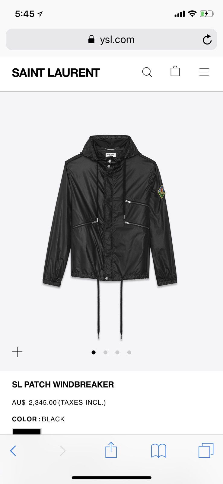 Saint Laurent Paris $2,295 SLP FW 2017 Nylon Jacket NWT + Receipt Size US M / EU 48-50 / 2 - 5 Thumbnail