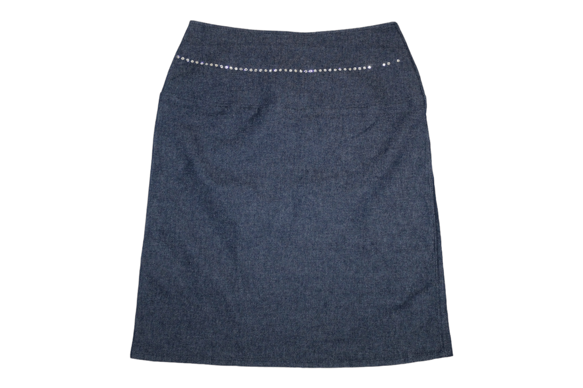 Beauty Beast VTG Widcat Y2K Skull Logo Print Raw Denim Skirt Size 27" / US 4 / IT 40 - 10 Thumbnail