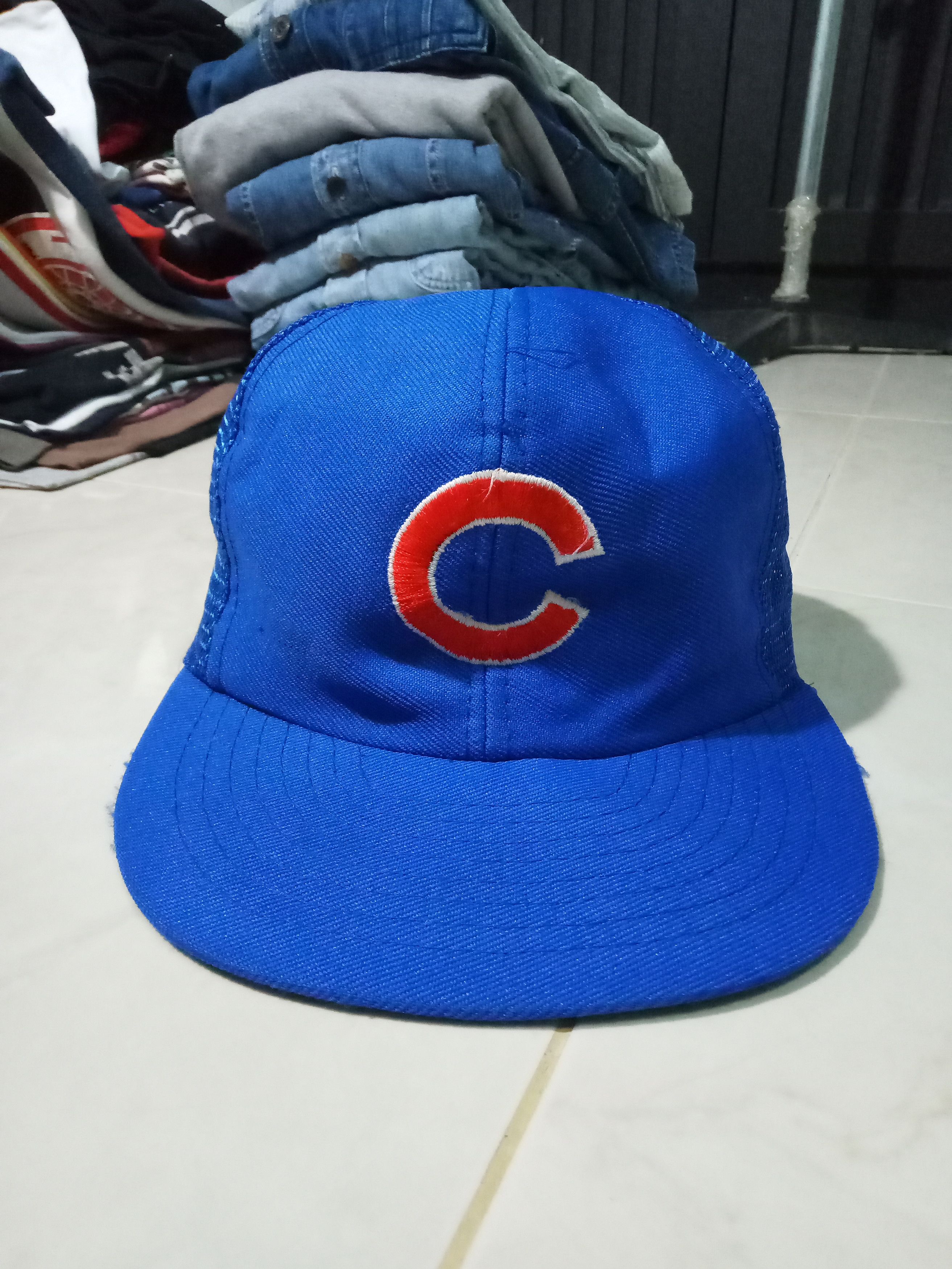 Vintage Vintage Chicago Cubs Mesh MLB baseball emboridery logo 80s Size ONE SIZE - 1 Thumbnail