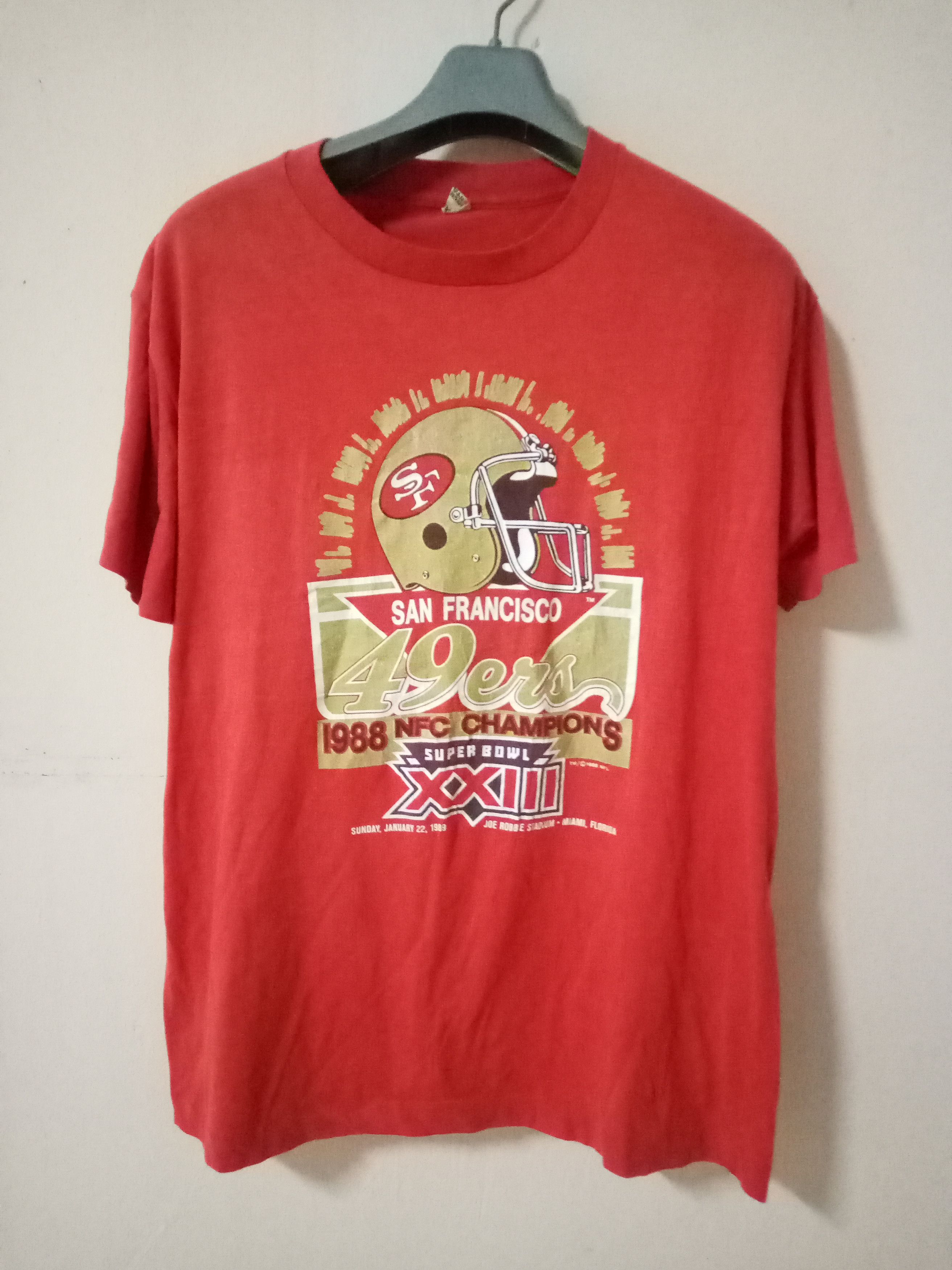 Vintage 80s Super Bowl T-shirt XL San Francisco 49ers NFC 1988 Champions