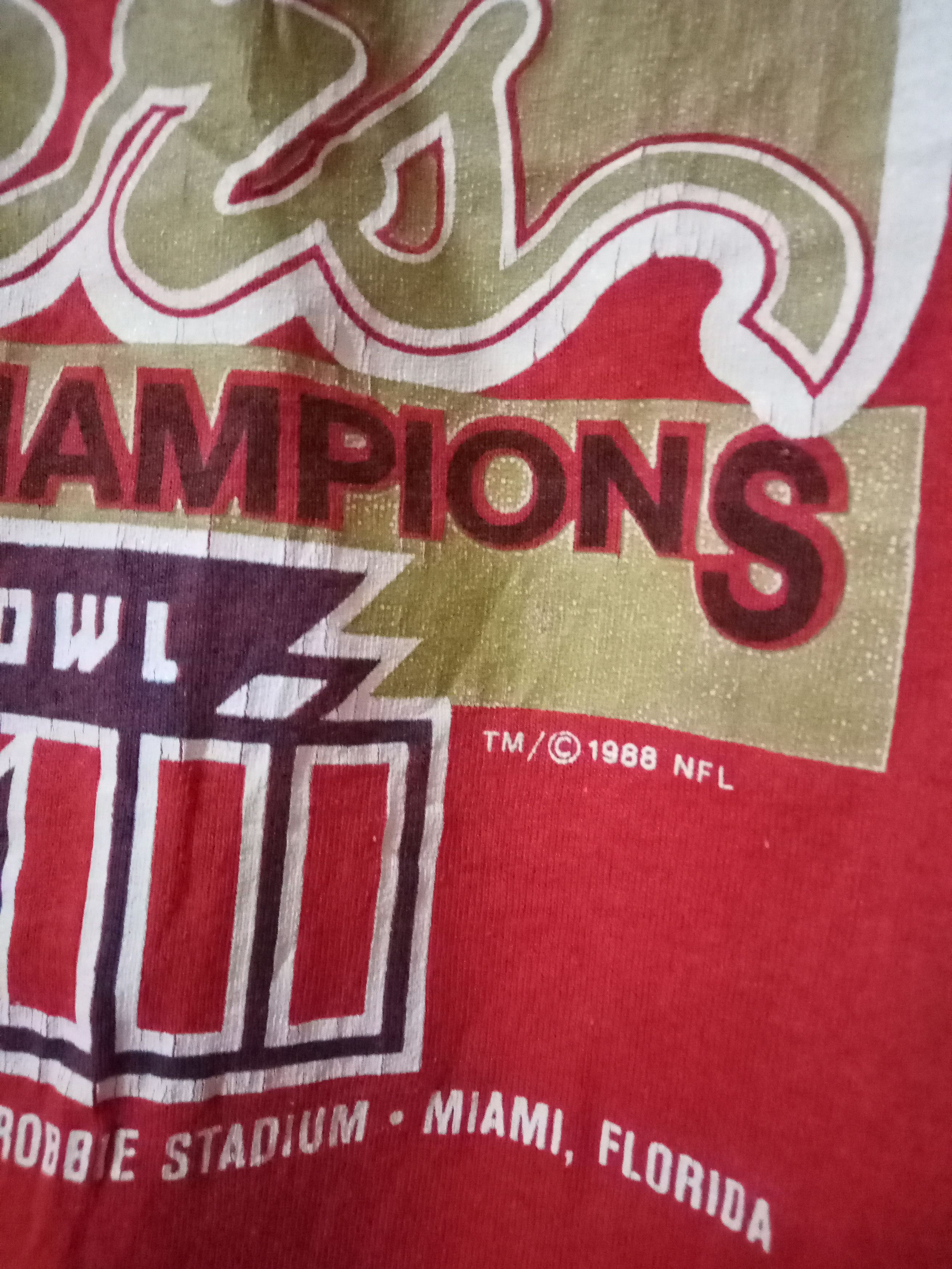 NFL 80s NFC San Francisco 49ers super bowl thin 1988 Size US XL / EU 56 / 4 - 4 Thumbnail