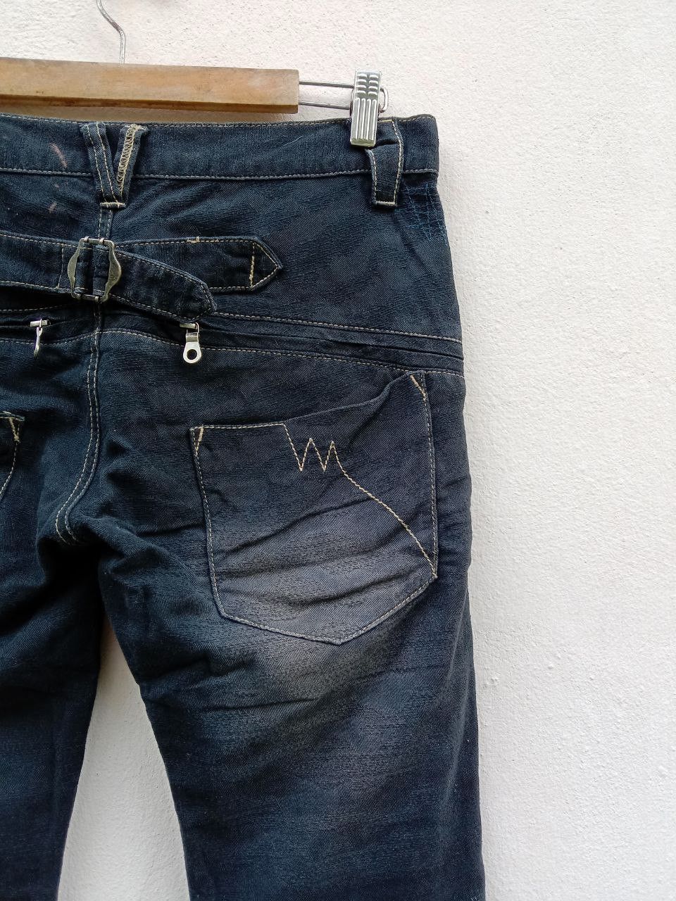 PPFM Vtg PPFM Zipper Distressed Boro Buckle Back Denim Jeans Size US 31 - 18 Thumbnail