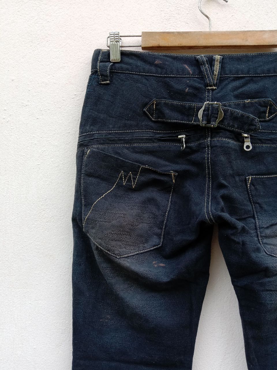 PPFM Vtg PPFM Zipper Distressed Boro Buckle Back Denim Jeans Size US 31 - 15 Thumbnail