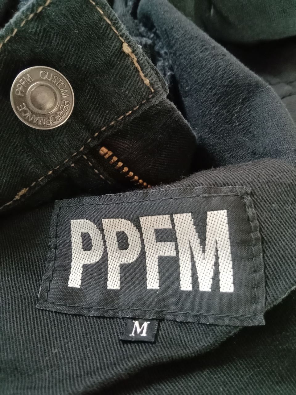 Vtg PPFM Zipper Distressed Boro Buckle Back Denim Jeans
