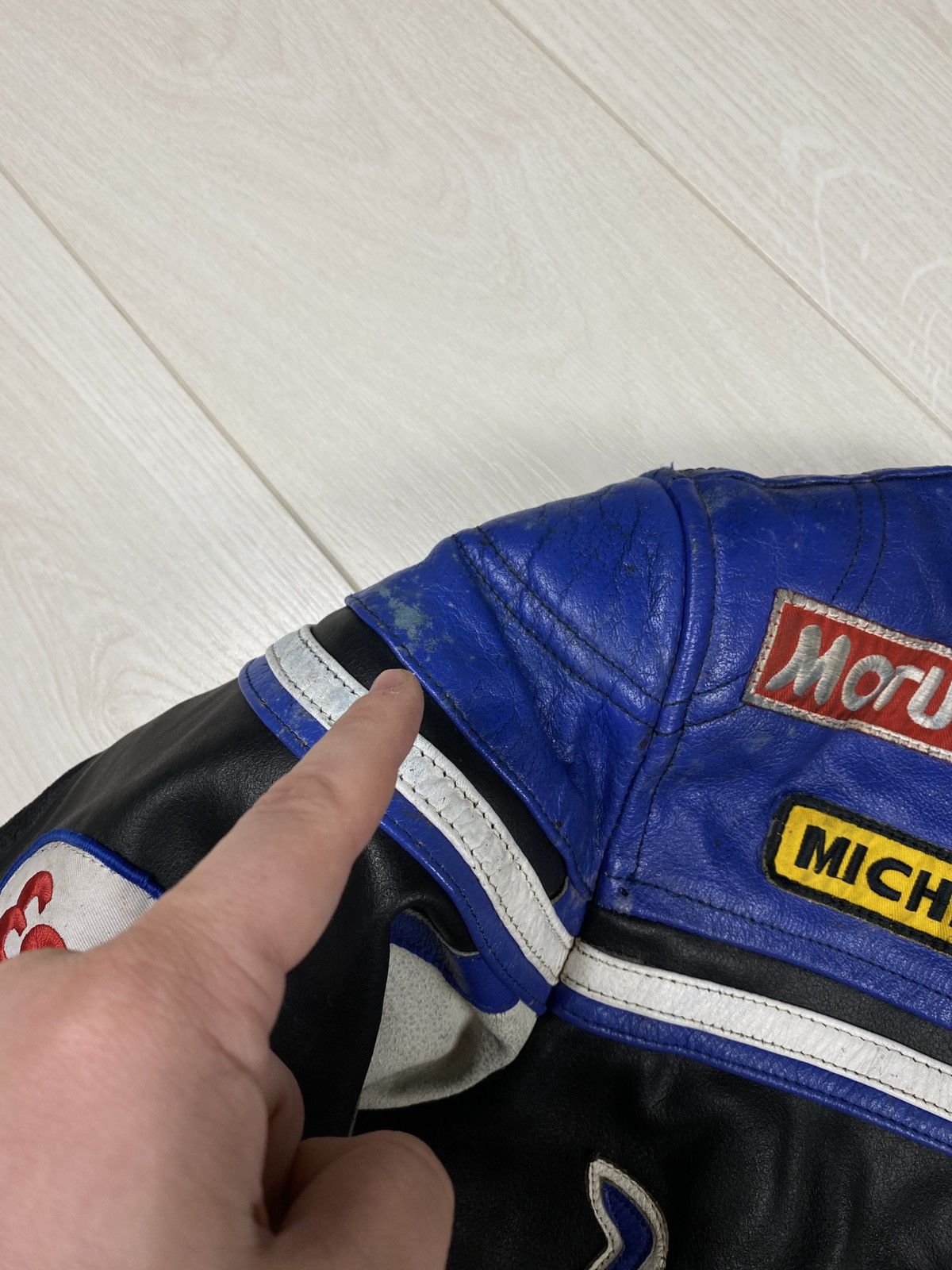 Red Bull Red Bull Vintage Moto Racing Leather Jacket 90s Blue Bomber Size US M / EU 48-50 / 2 - 9 Thumbnail