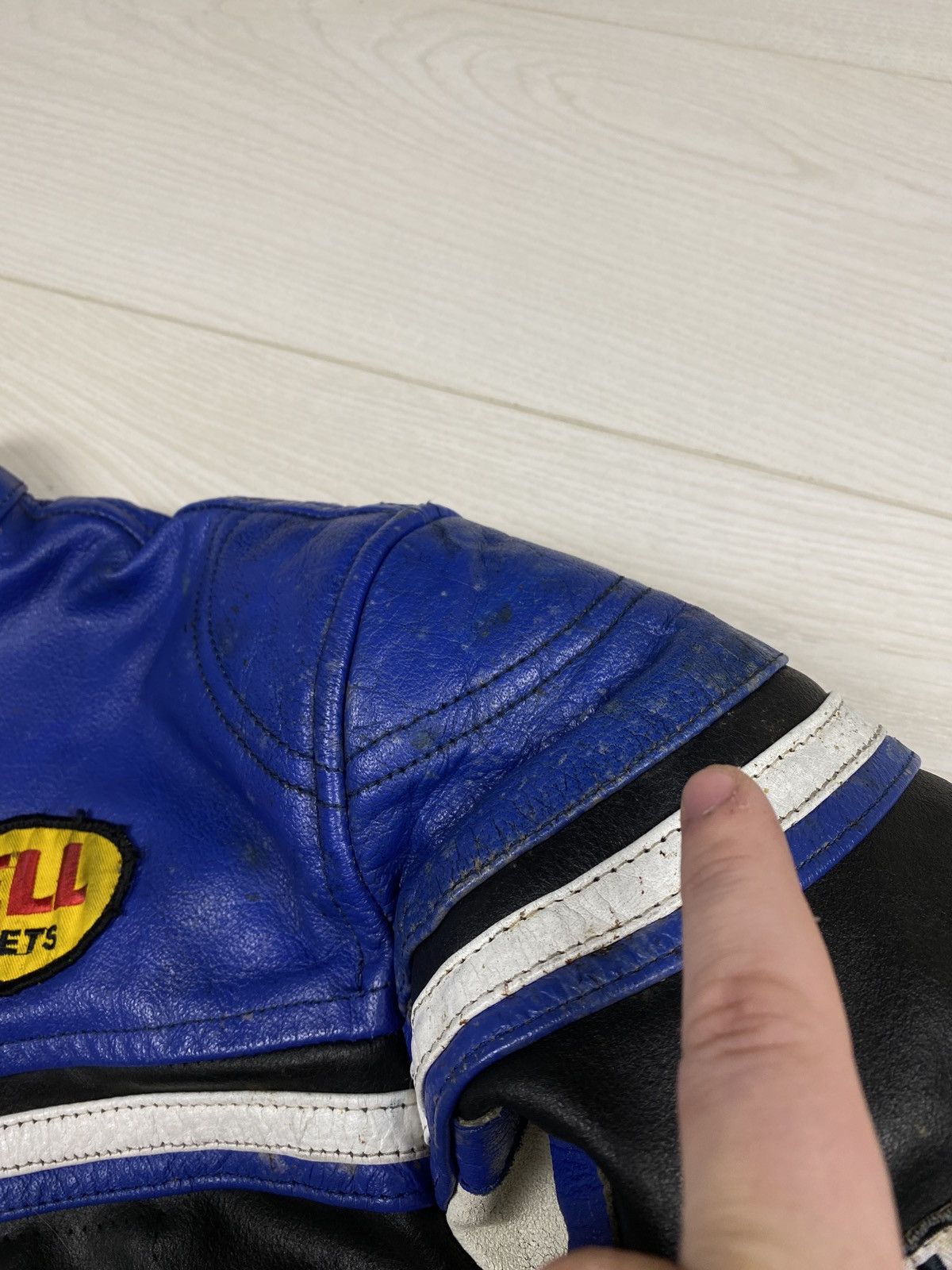 Red Bull Red Bull Vintage Moto Racing Leather Jacket 90s Blue Bomber Size US M / EU 48-50 / 2 - 10 Thumbnail