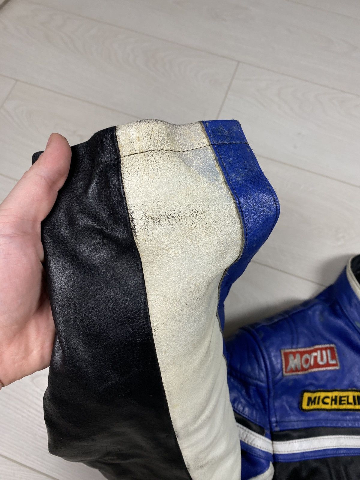 Red Bull Red Bull Vintage Moto Racing Leather Jacket 90s Blue Bomber Size US M / EU 48-50 / 2 - 18 Thumbnail