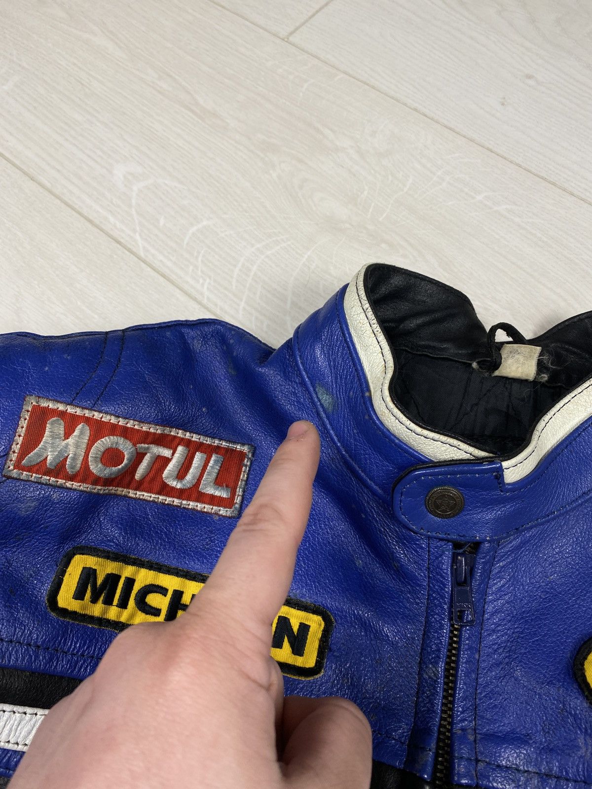 Red Bull Red Bull Vintage Moto Racing Leather Jacket 90s Blue Bomber Size US M / EU 48-50 / 2 - 8 Thumbnail