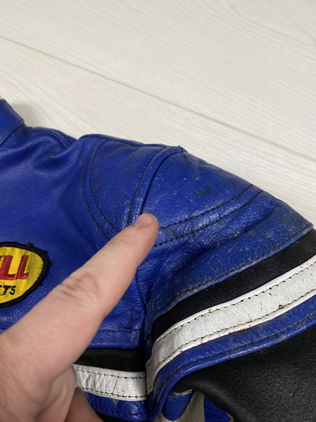 Red Bull Red Bull Vintage Moto Racing Leather Jacket 90s Blue Bomber Size US M / EU 48-50 / 2 - 7 Thumbnail