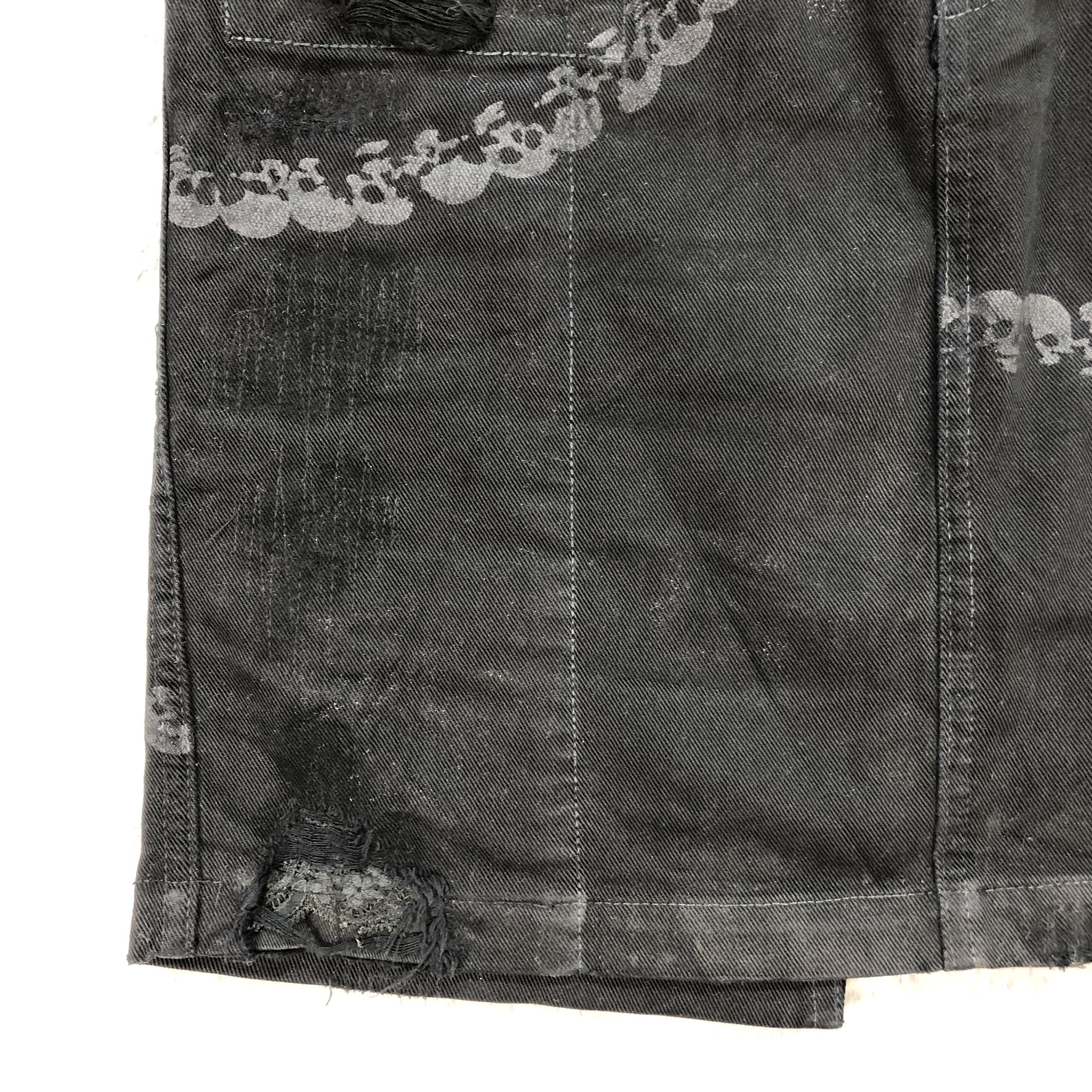 Hysteric Glamour RARE🔥 HYSTERIC GLAMOUR CHAIN SKULLS DENIM SKIRT #5668-201 Size 30" / US 8 / IT 44 - 3 Thumbnail