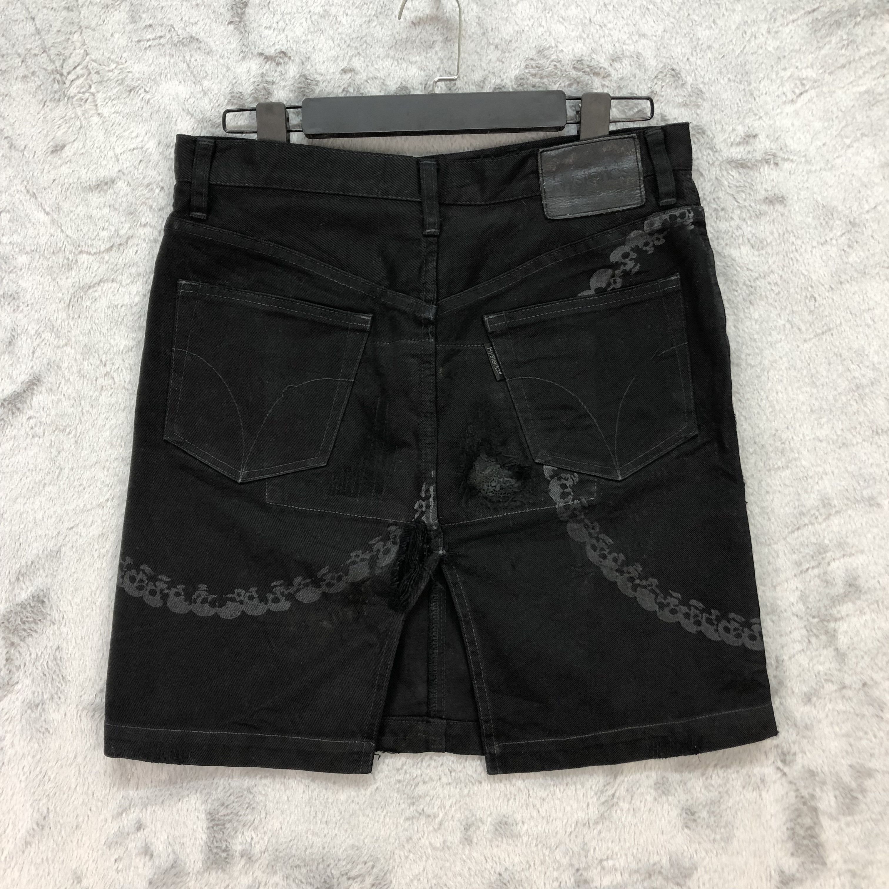 Hysteric Glamour RARE🔥 HYSTERIC GLAMOUR CHAIN SKULLS DENIM SKIRT #5668-201 Size 30" / US 8 / IT 44 - 7 Thumbnail