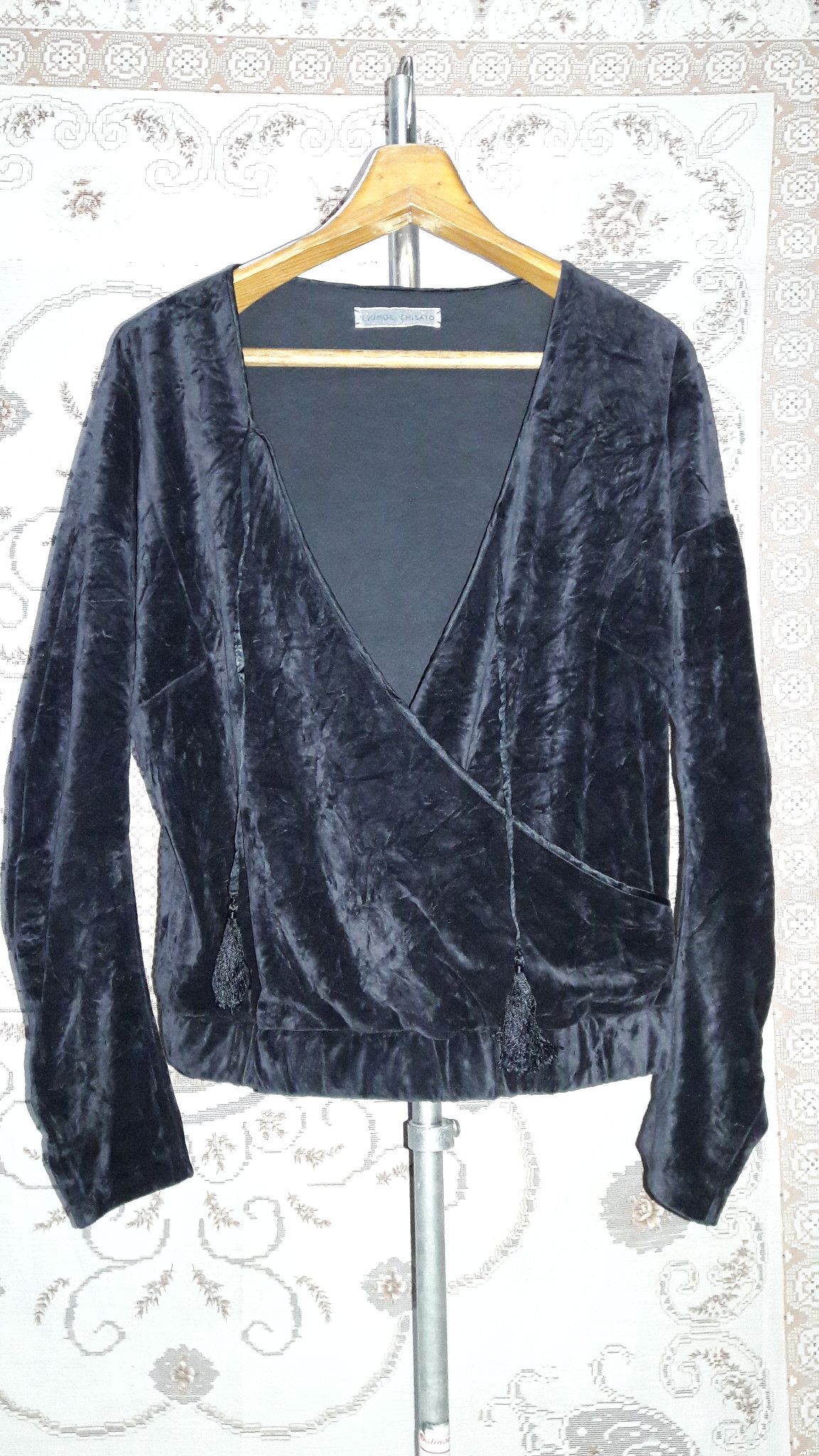 Issey Miyake Tsumori chisato x Issey Miyake Black Velvet cardigans Size US M / EU 48-50 / 2 - 1 Thumbnail