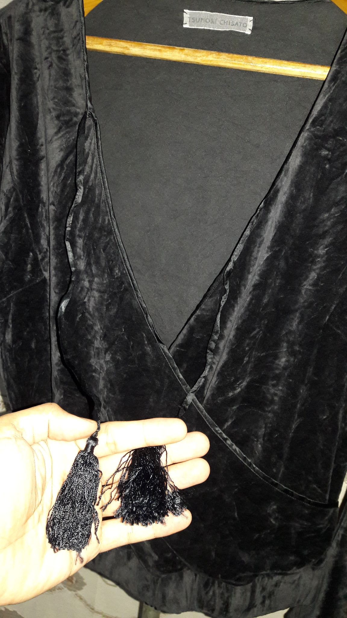 Issey Miyake Tsumori chisato x Issey Miyake Black Velvet cardigans Size US M / EU 48-50 / 2 - 5 Thumbnail