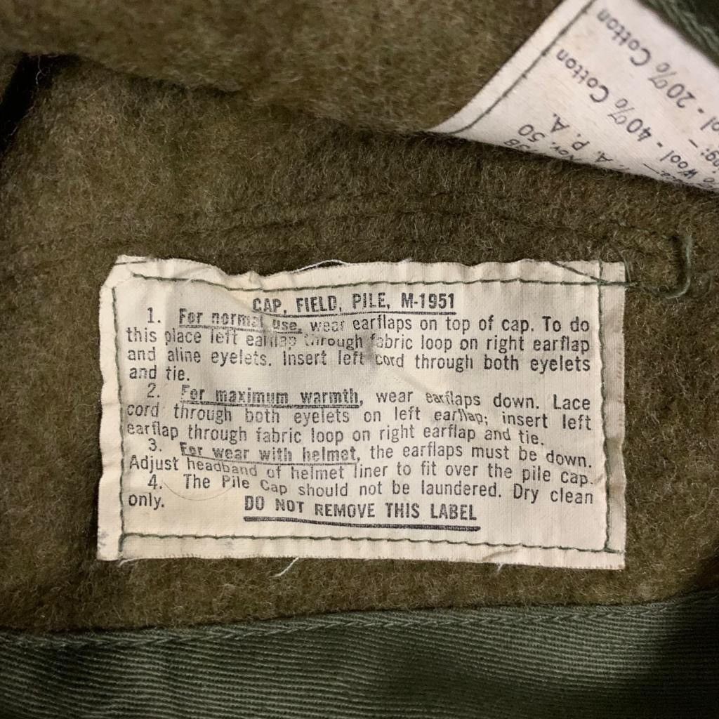 Vintage Vintage M-1951 Korean War Field Pile Cap, US Military Size ONE SIZE - 8 Thumbnail