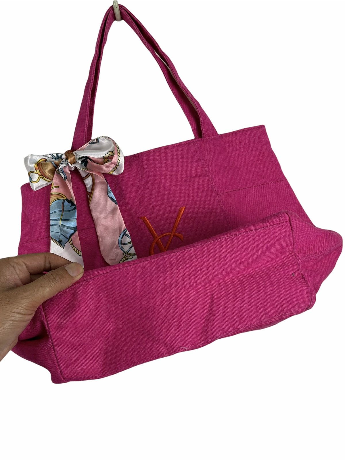 Yves Saint Laurent YVES SAINT LAURENT PARFUMS EMBROIDERED LOGO CANVAS TOTE BAG Size ONE SIZE - 7 Thumbnail