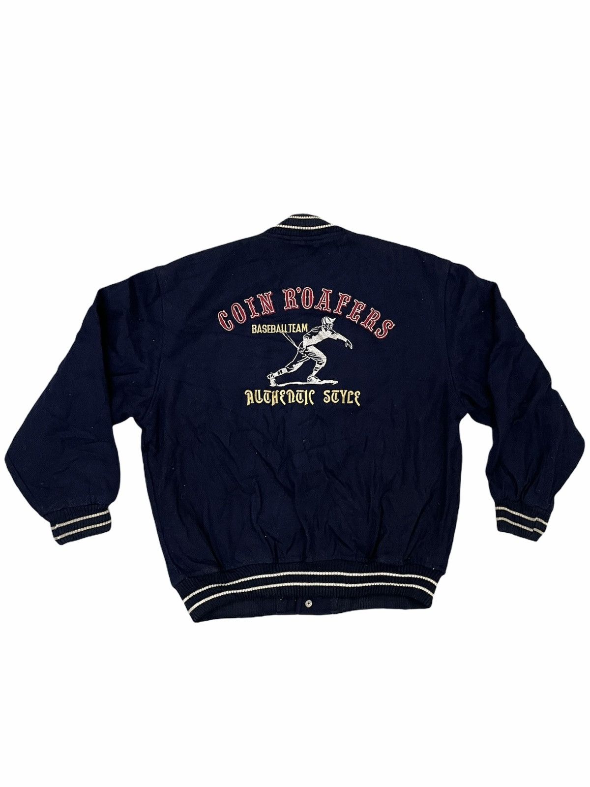 Vintage VINTAGE COIN R’OAFERS EMBROIDERED LOGO VARSITY JACKET Size US L / EU 52-54 / 3 - 1 Thumbnail
