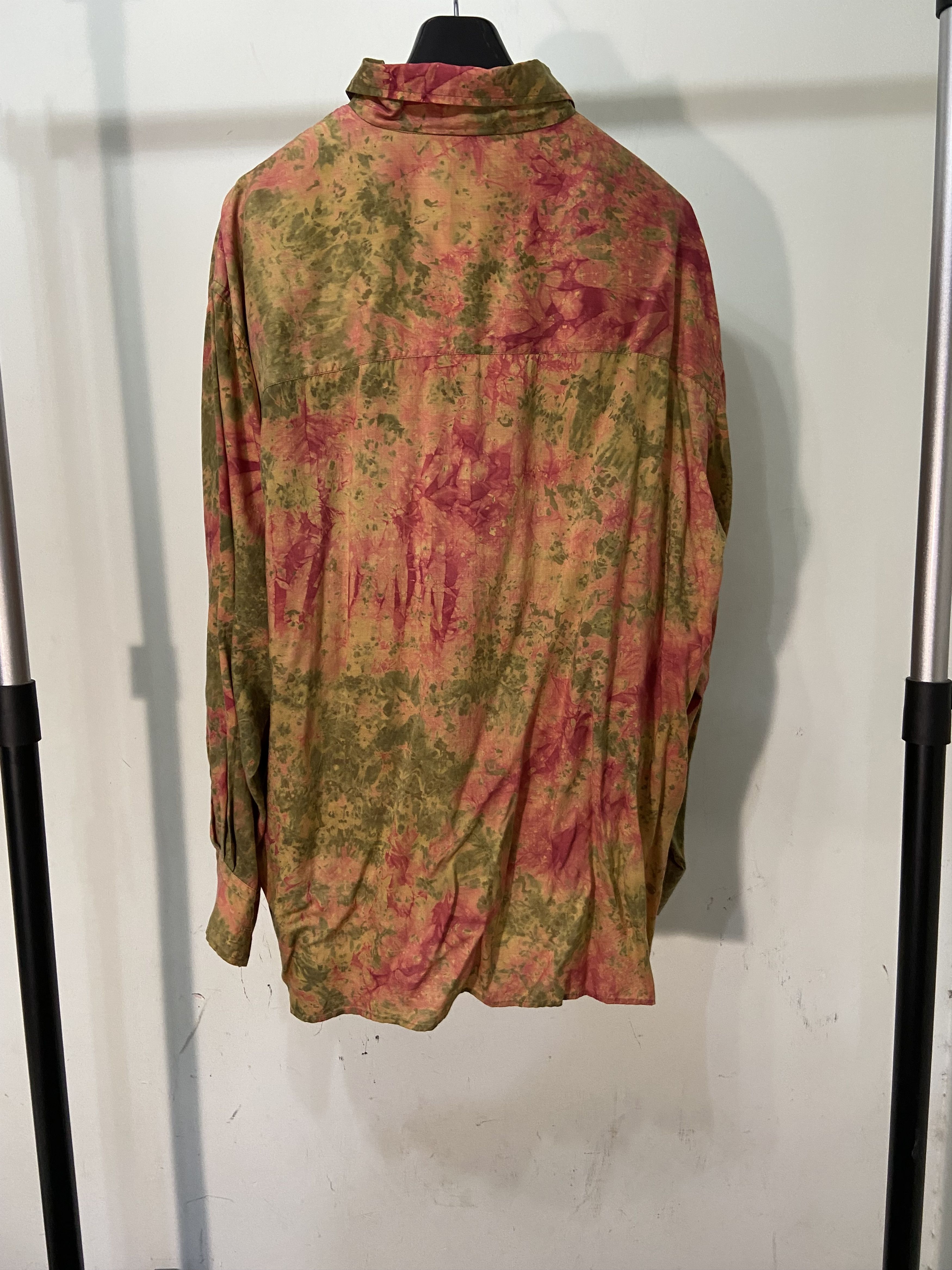 Yohji Yamamoto Yohji Yamamoto 80s-90s Green Pink Shirt Size US M / EU 48-50 / 2 - 2 Thumbnail