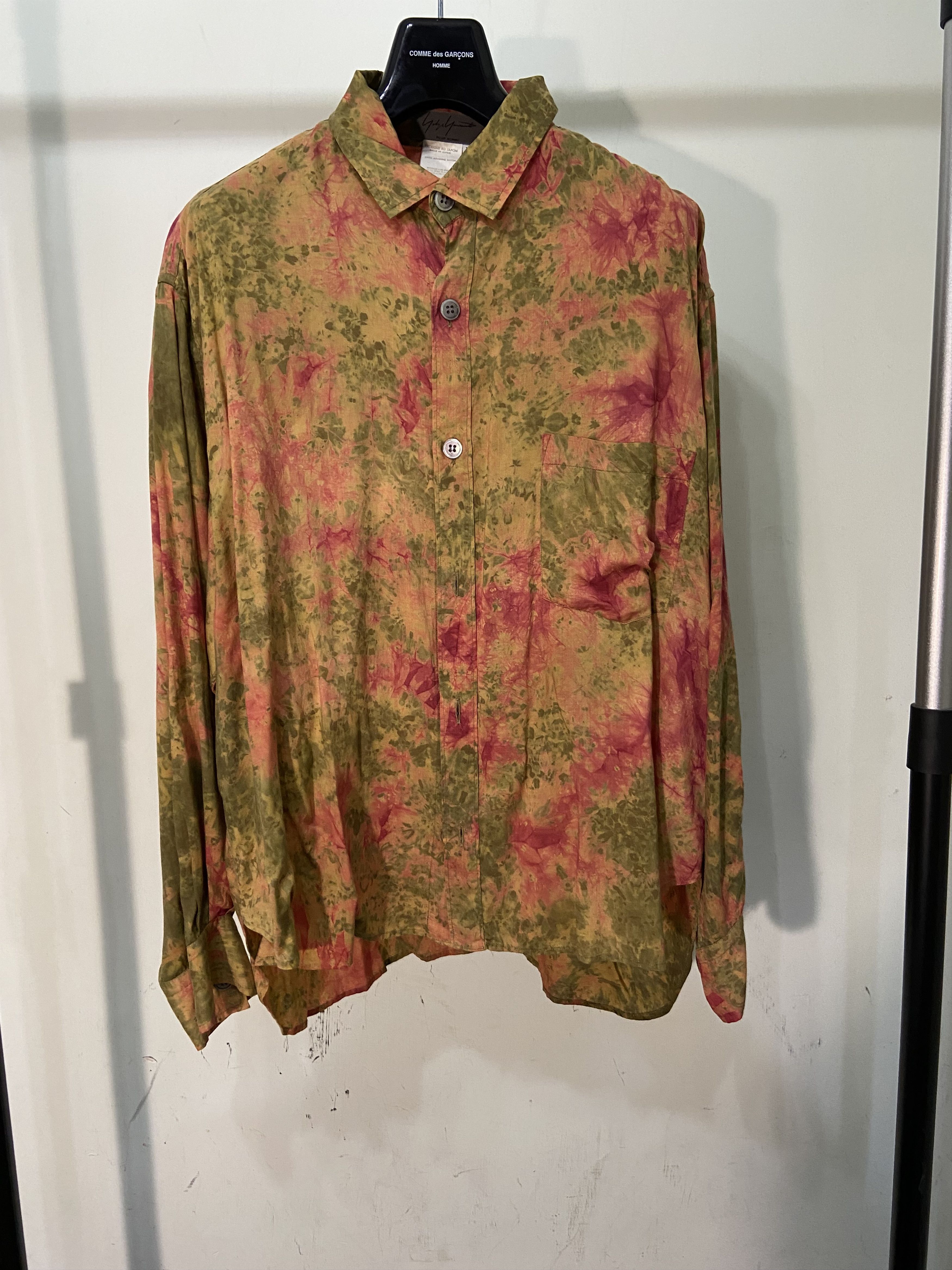 Yohji Yamamoto Yohji Yamamoto 80s-90s Green Pink Shirt Size US M / EU 48-50 / 2 - 1 Thumbnail