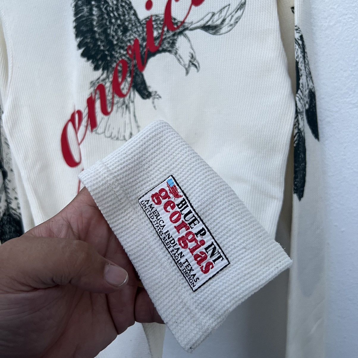 Japanese Brand VINTAGE ROUGH LONG SLEEVE INDIAN GENENICS BIG LOGO Size US L / EU 52-54 / 3 - 8 Thumbnail