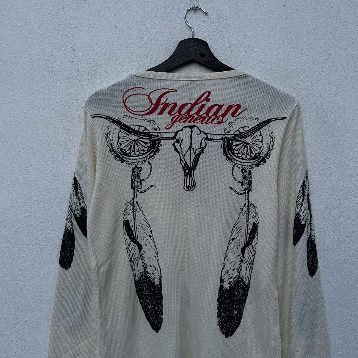 Japanese Brand VINTAGE ROUGH LONG SLEEVE INDIAN GENENICS BIG LOGO Size US L / EU 52-54 / 3 - 11 Thumbnail