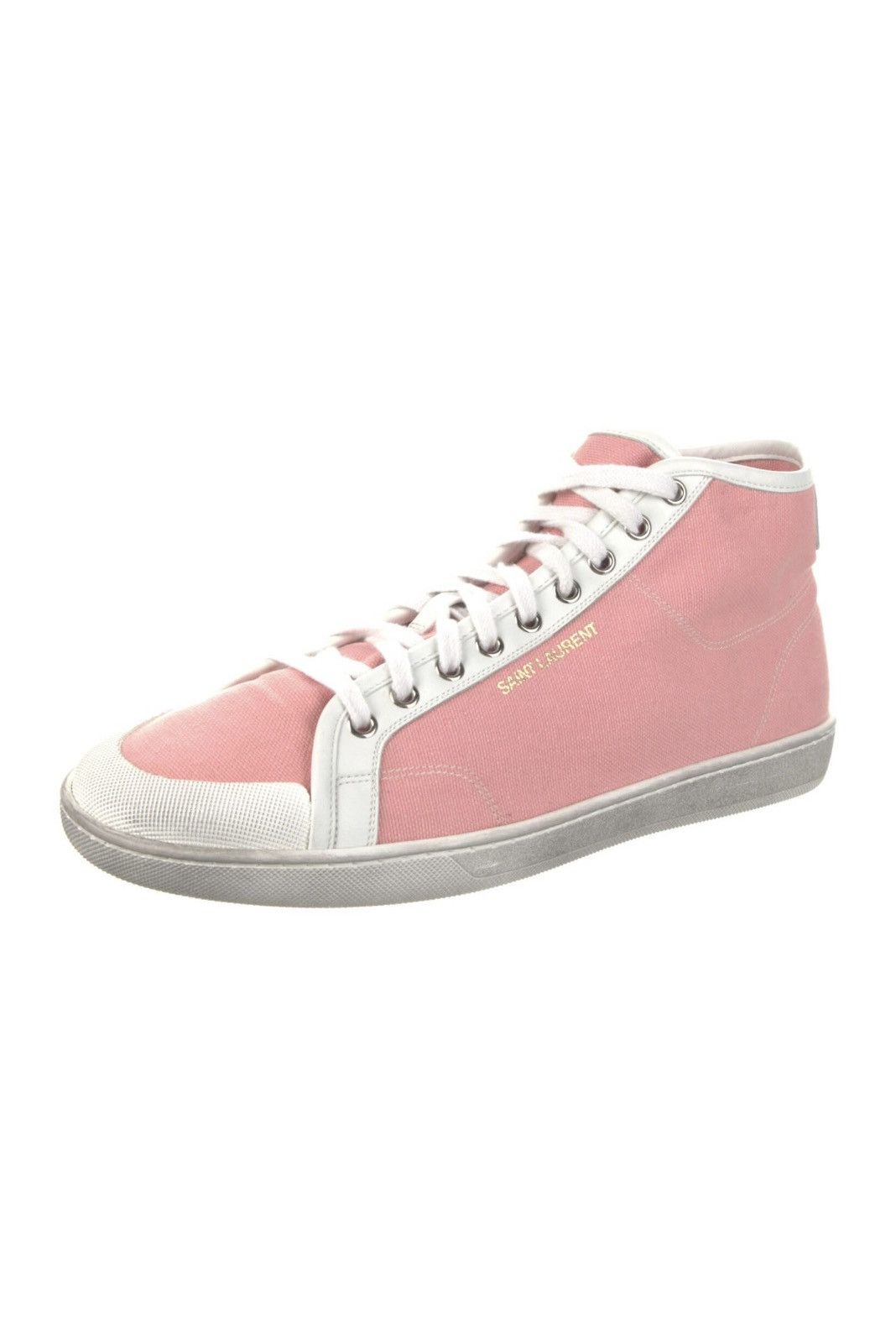 image of Saint Laurent Paris Sl/39 Hi Top Sneakers Nib Size 44 in Pink, Men's