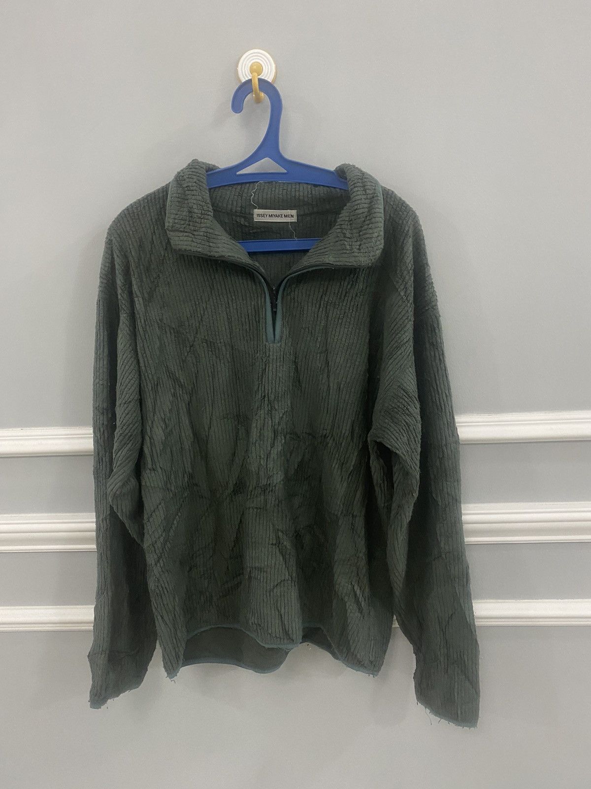 Issey Miyake RARE AW1999 ISSEY MIYAKE MEN RIBBED FLEECE SWEATER Size US M / EU 48-50 / 2 - 8 Thumbnail