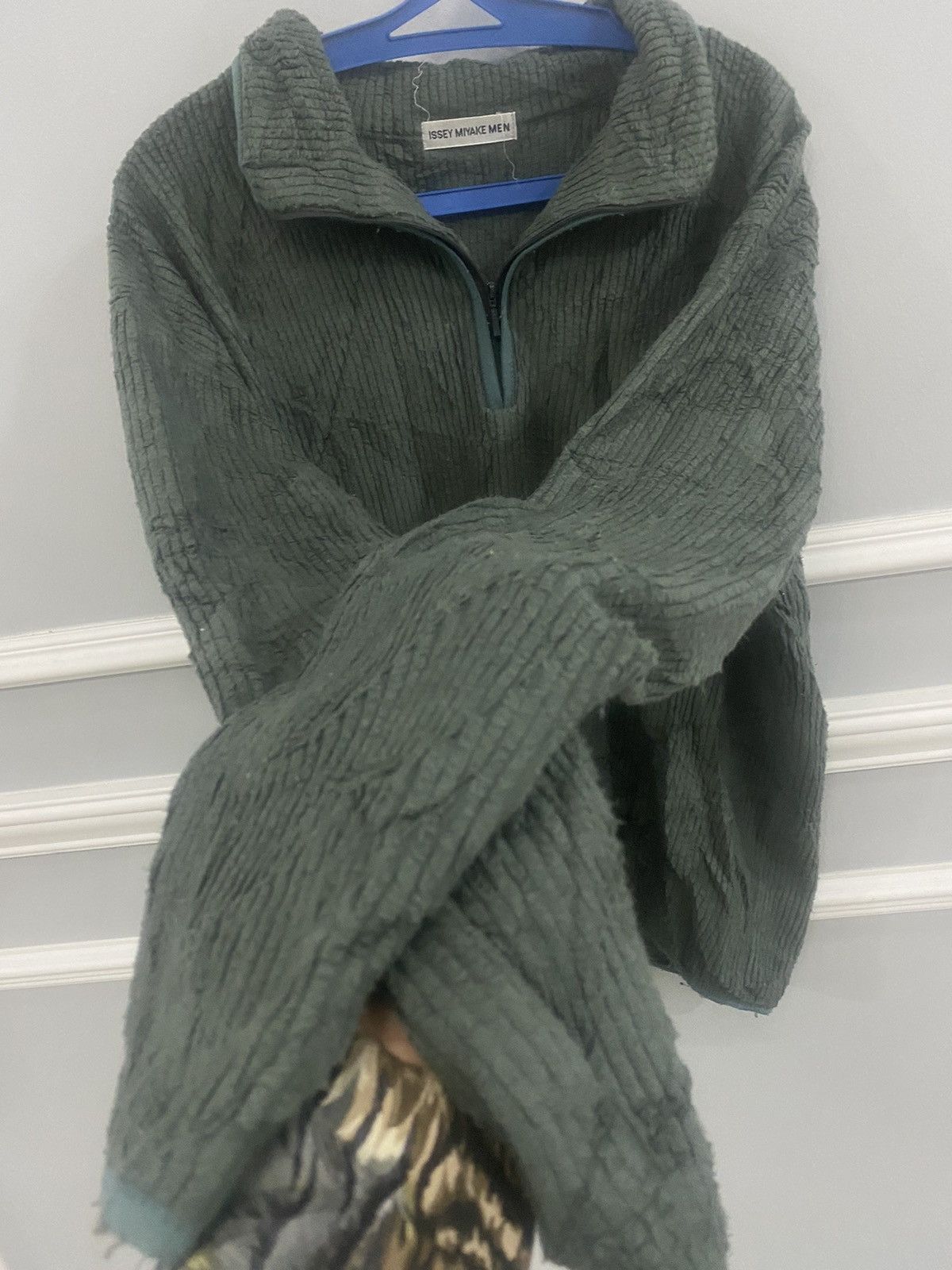 Issey Miyake RARE AW1999 ISSEY MIYAKE MEN RIBBED FLEECE SWEATER Size US M / EU 48-50 / 2 - 6 Thumbnail