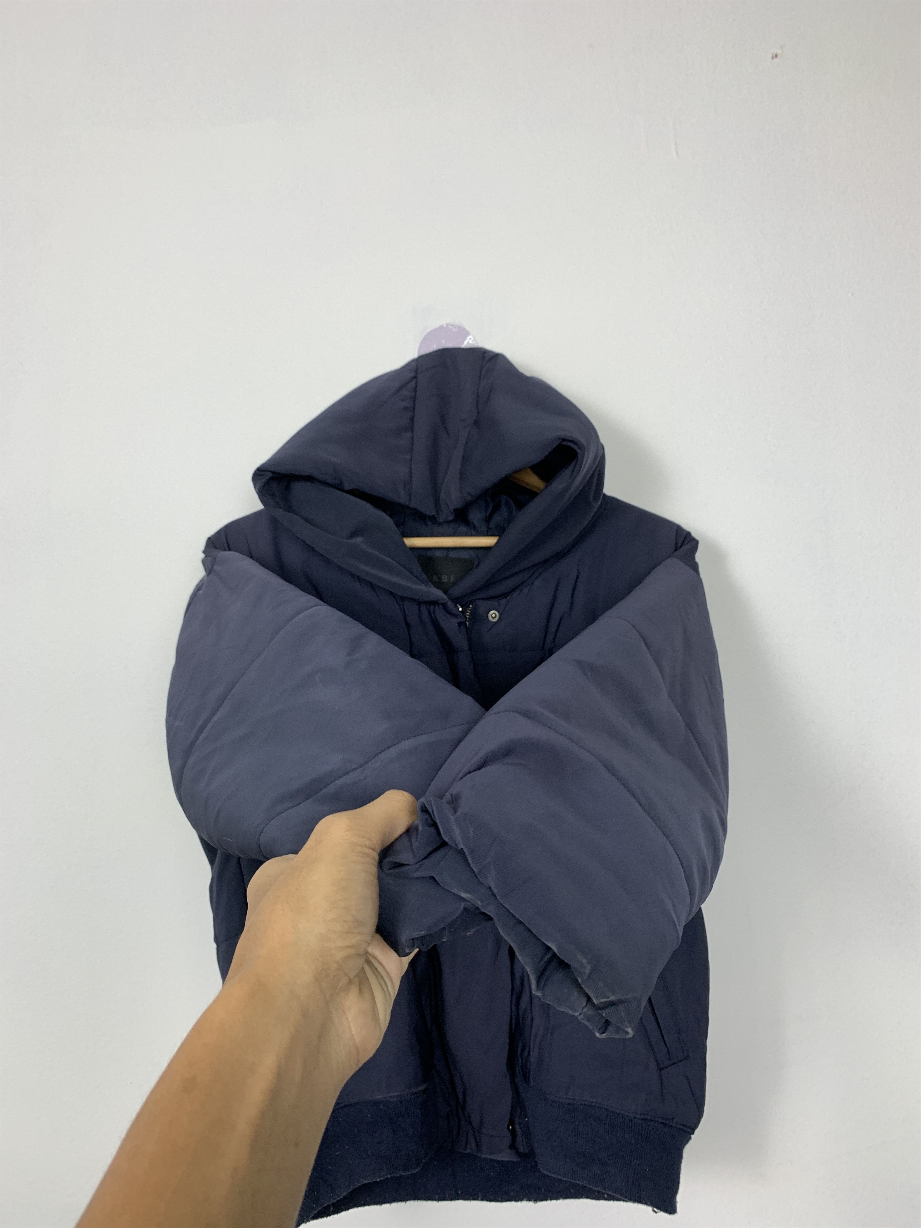 Japanese Brand Vintage KBF Puffer Zip Up Hoodie Jacket J0968 Size US S / EU 44-46 / 1 - 5 Thumbnail