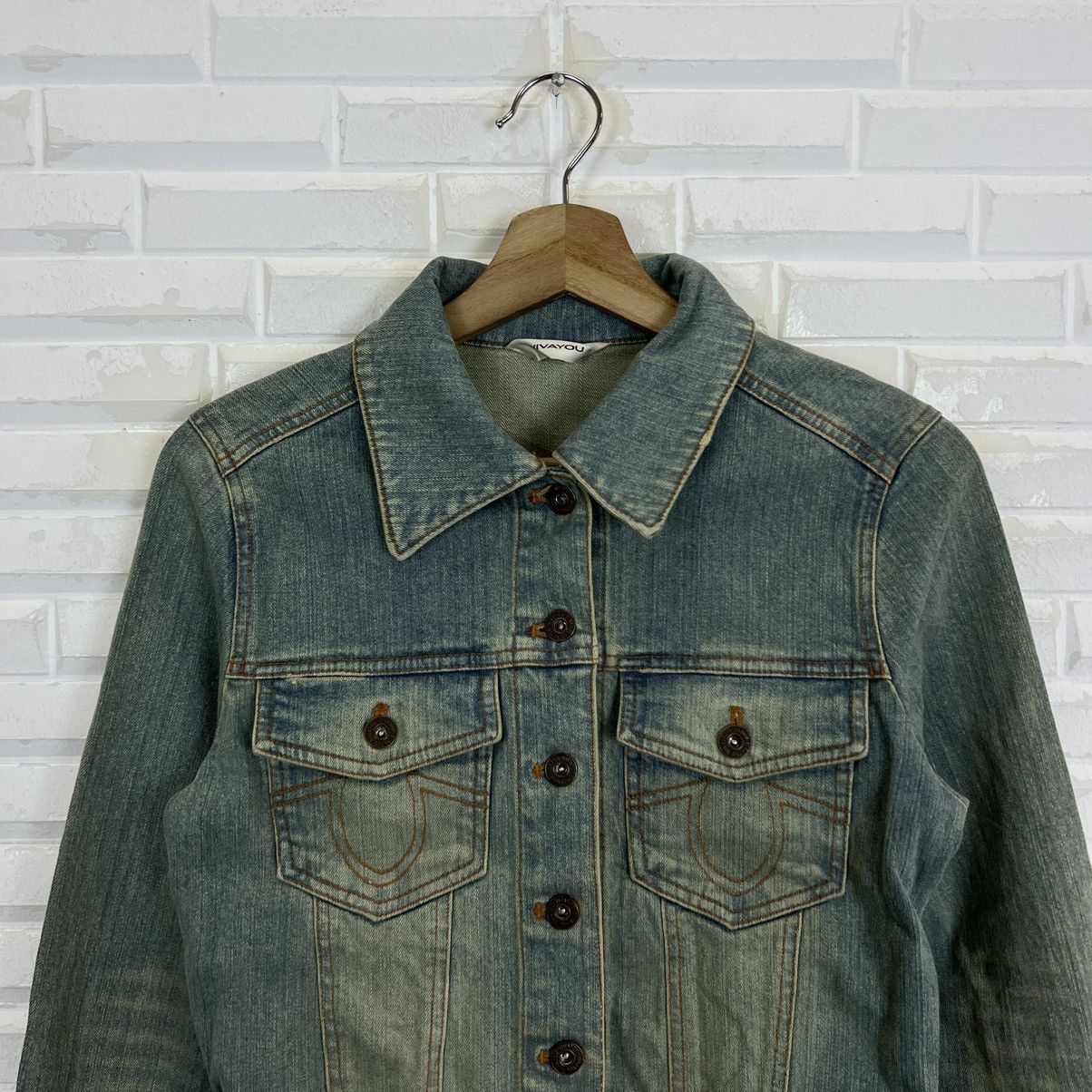 Japanese Brand VINTAGE DENIM TRUCKER JACKET VIVAYOU JAPAN Size S / US 4 / IT 40 - 4 Thumbnail