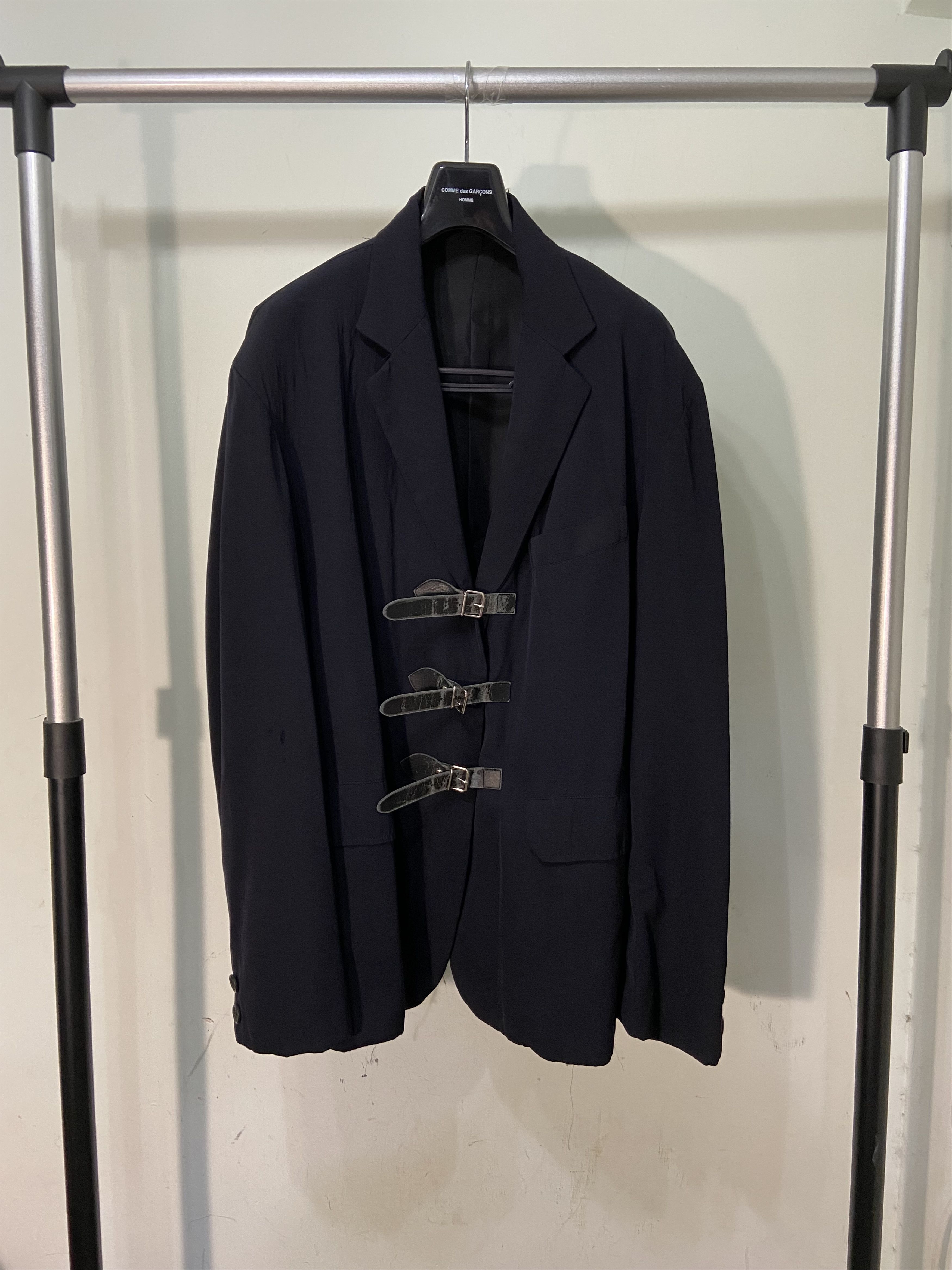 Yohji Yamamoto Yohji Yamamoto 80s Belted Navy Jacket Size US L / EU 52-54 / 3 - 2 Thumbnail