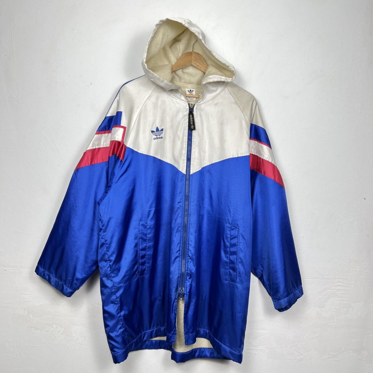 Adidas × Vintage 80s ADIDAS parka hoodie Jacket - no leather biker boots Size US L / EU 52-54 / 3 - 2 Thumbnail