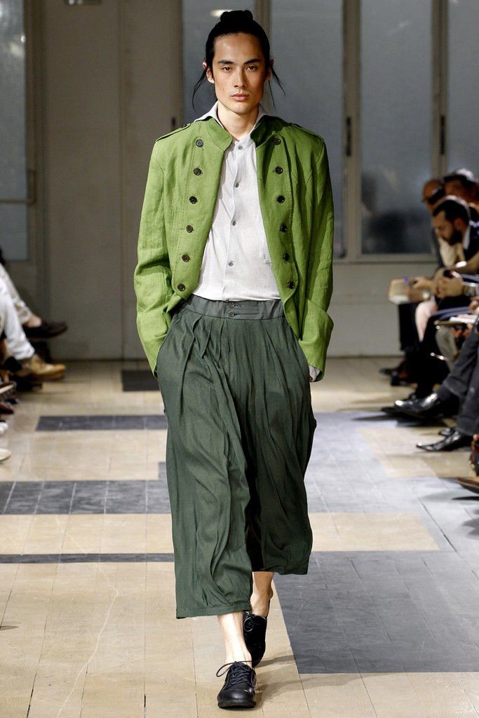 Yohji Yamamoto Yohji Yamamoto 12ss Green Hakama Pants Size US 32 / EU 48 - 1 Thumbnail