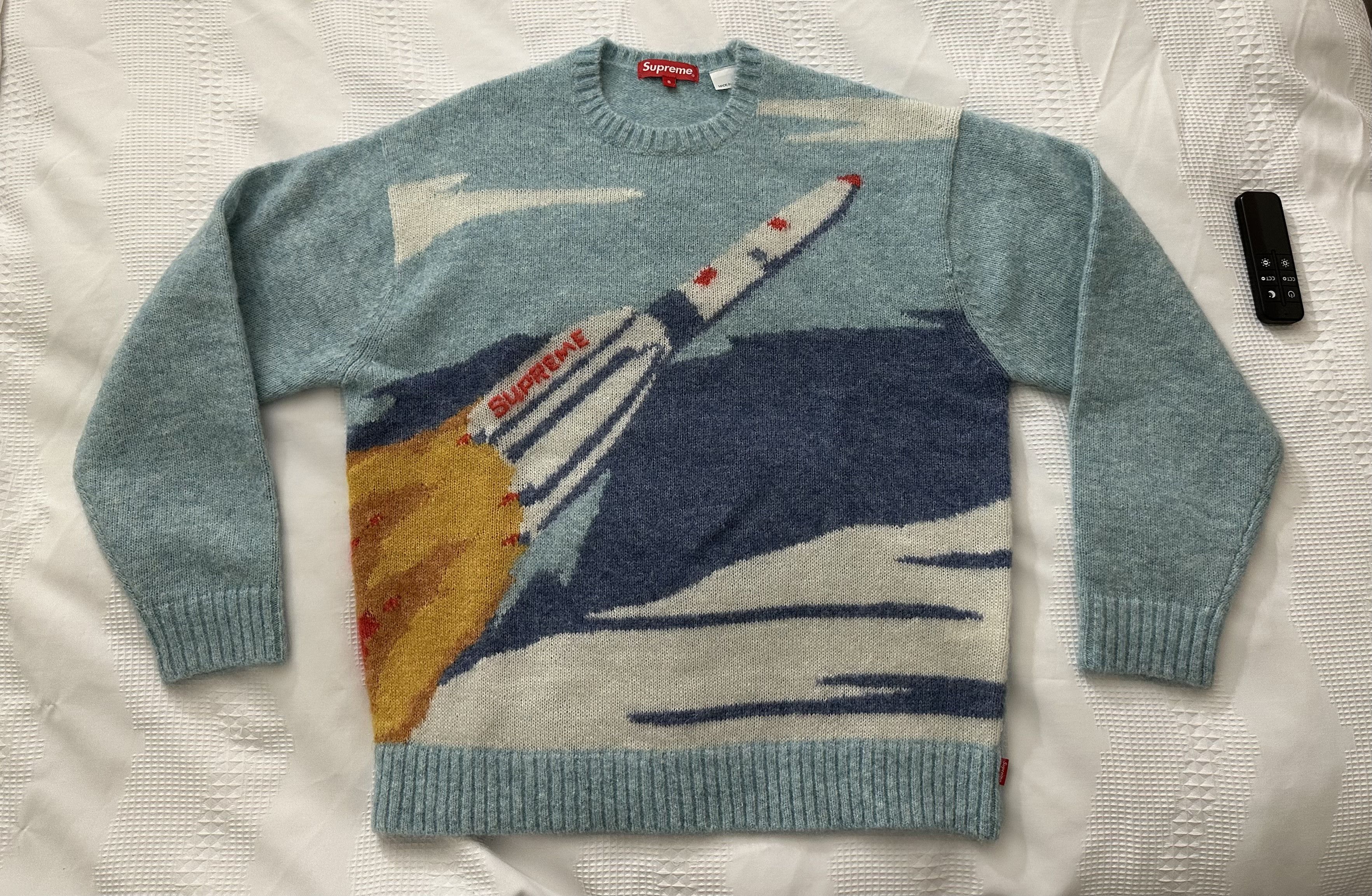 Supreme Supreme Rocket Sweater Blue | Grailed