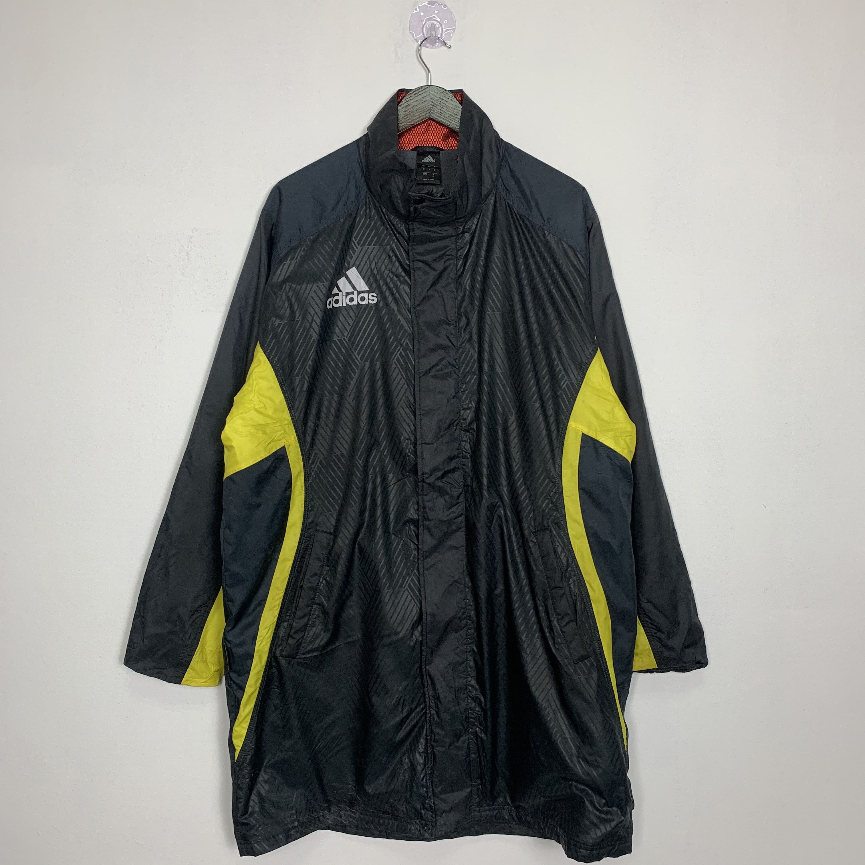 Adidas × Vintage Vintage ADIDAS Big Logo Long Jackets Size US L / EU 52-54 / 3 - 1 Thumbnail