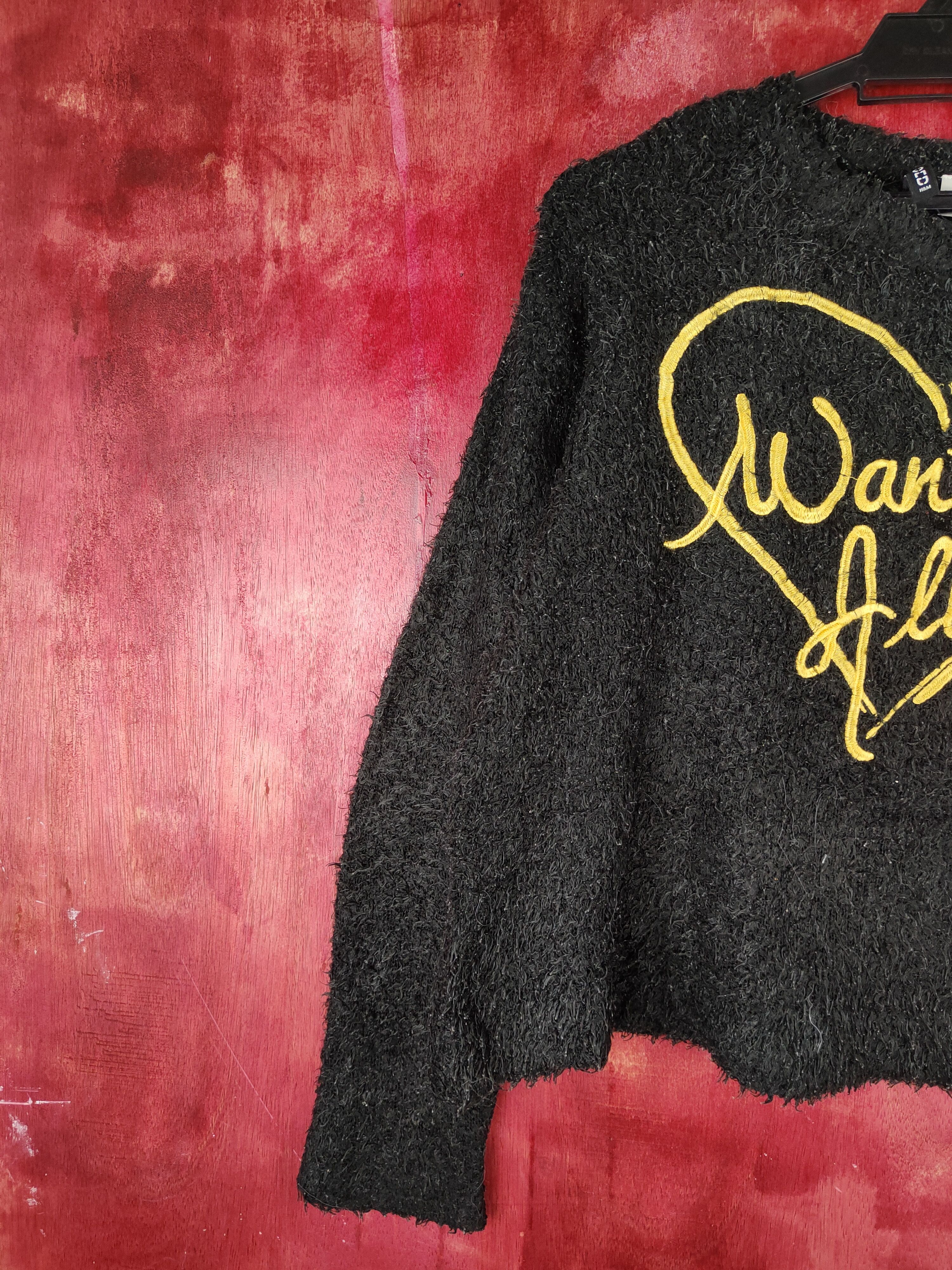 Homespun Knitwear × Japanese Brand Divided-H&M Black Shag Shaggy Fur Mohair Knitwear #S799 Size XS / US 0-2 / IT 36-38 - 3 Thumbnail