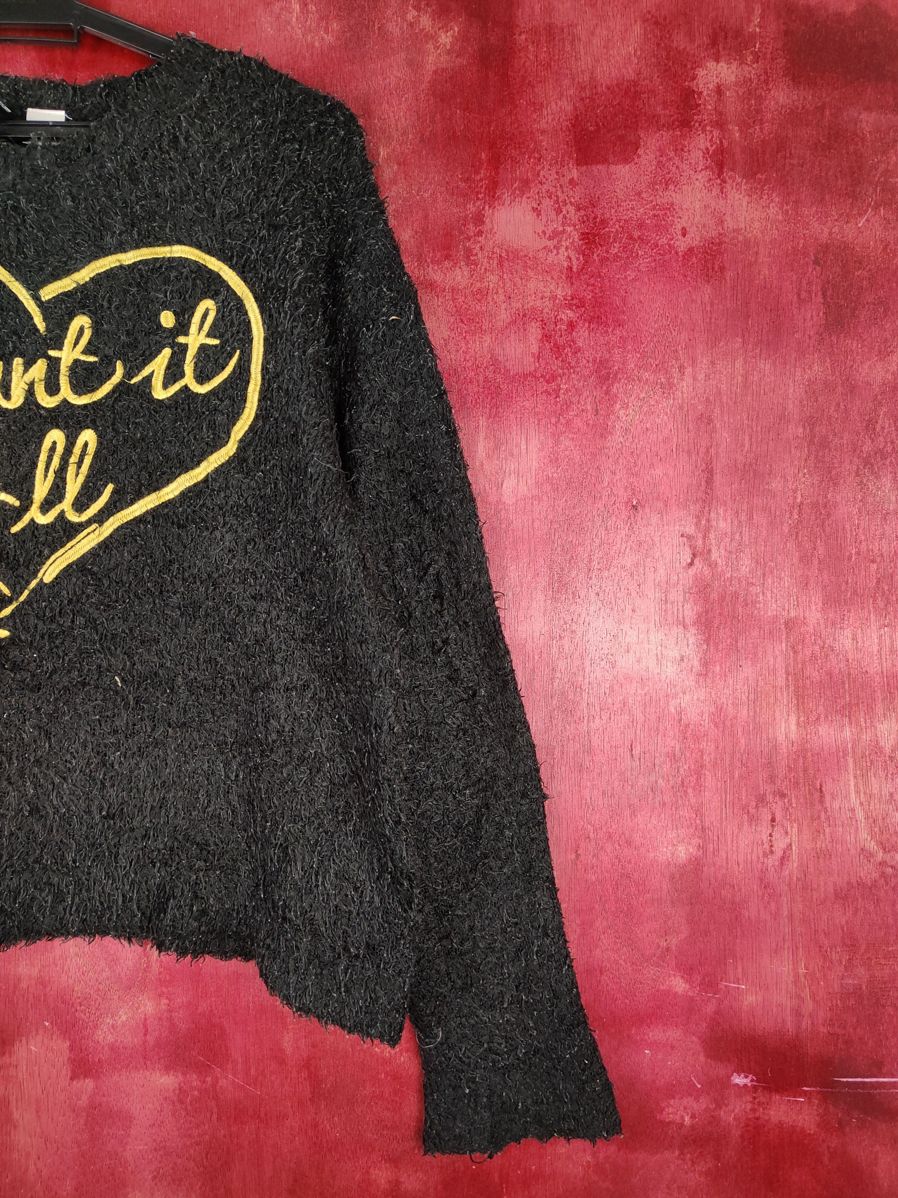 Homespun Knitwear × Japanese Brand Divided-H&M Black Shag Shaggy Fur Mohair Knitwear #S799 Size XS / US 0-2 / IT 36-38 - 5 Thumbnail