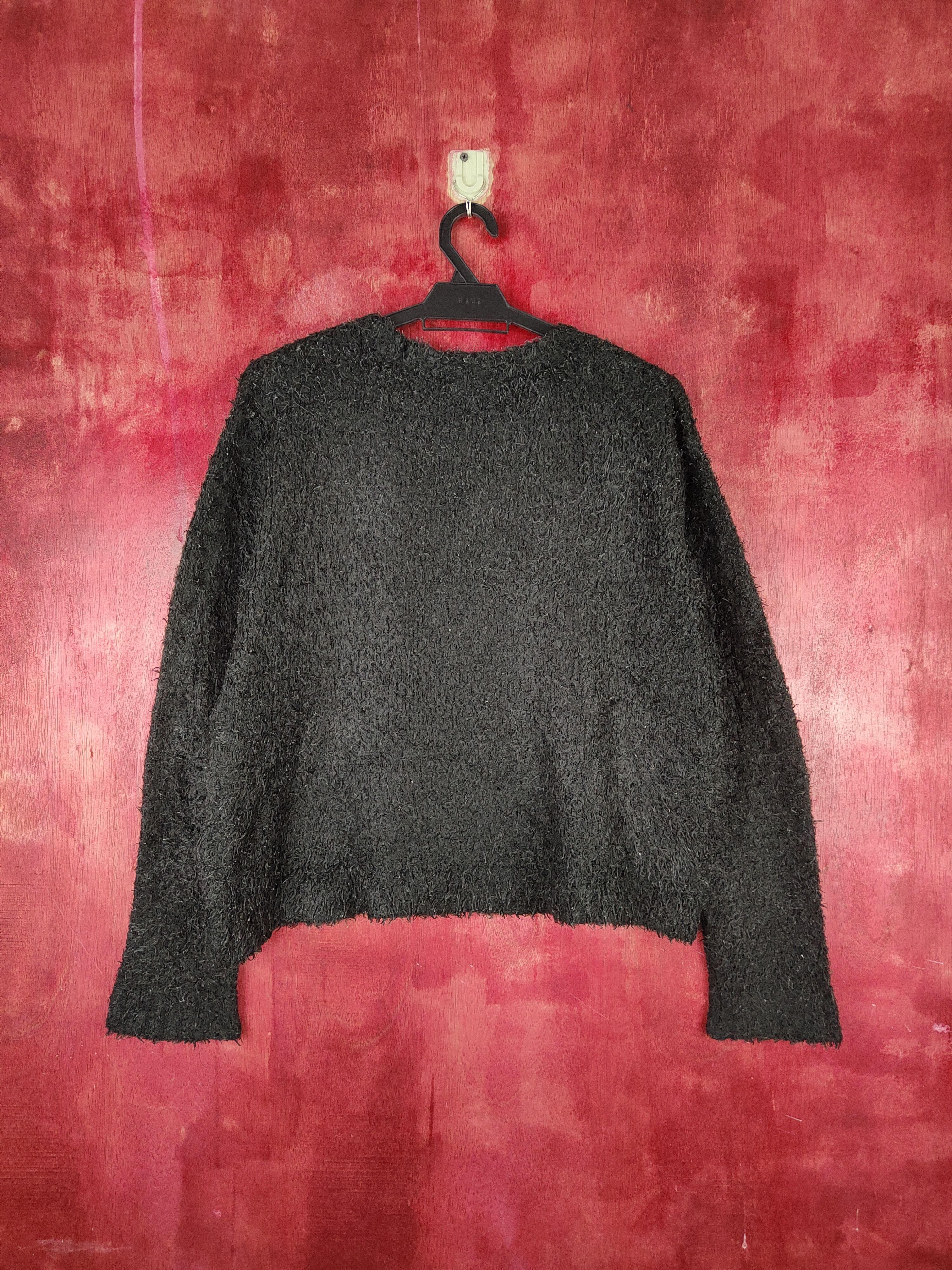 Homespun Knitwear × Japanese Brand Divided-H&M Black Shag Shaggy Fur Mohair Knitwear #S799 Size XS / US 0-2 / IT 36-38 - 7 Thumbnail