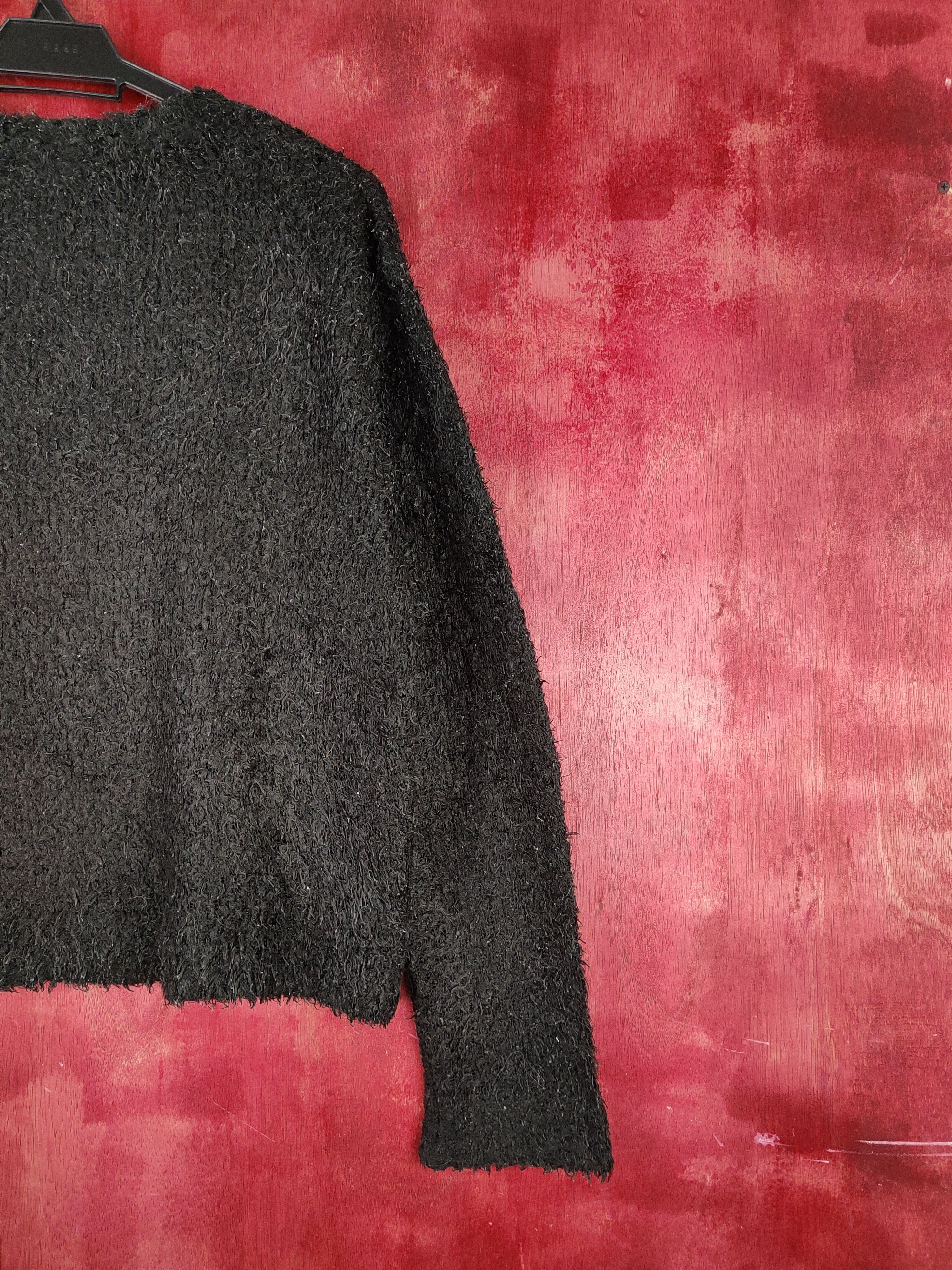 Homespun Knitwear × Japanese Brand Divided-H&M Black Shag Shaggy Fur Mohair Knitwear #S799 Size XS / US 0-2 / IT 36-38 - 9 Thumbnail
