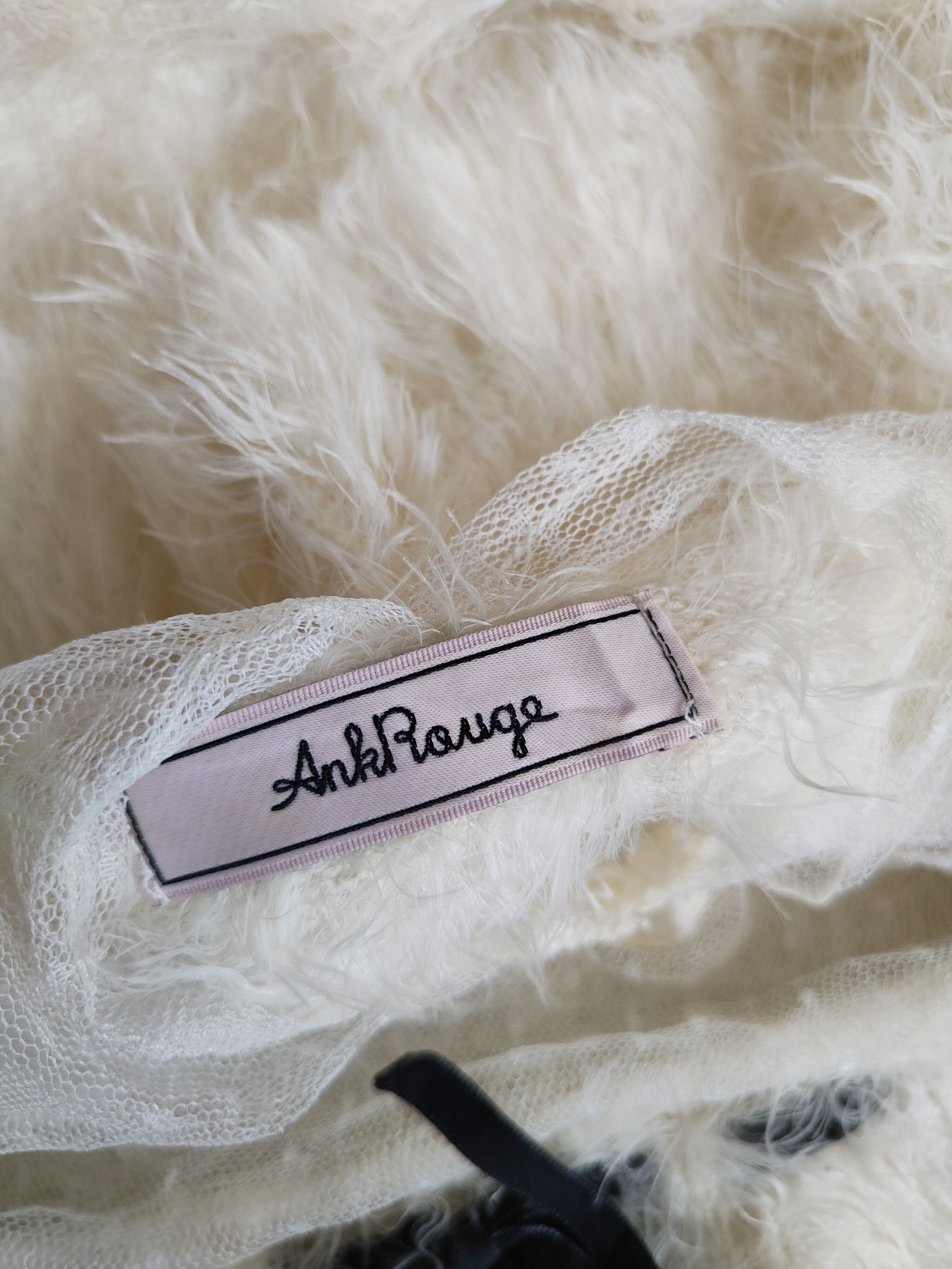 Homespun Knitwear × Japanese Brand Ank Rouge Ivory Shag Shaggy Fur Mohair Crop Tops #S803 Size S / US 4 / IT 40 - 12 Thumbnail