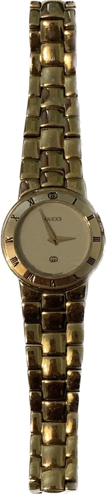 Gucci Vintage Gucci 3300L watch - Gold with White Face | Grailed