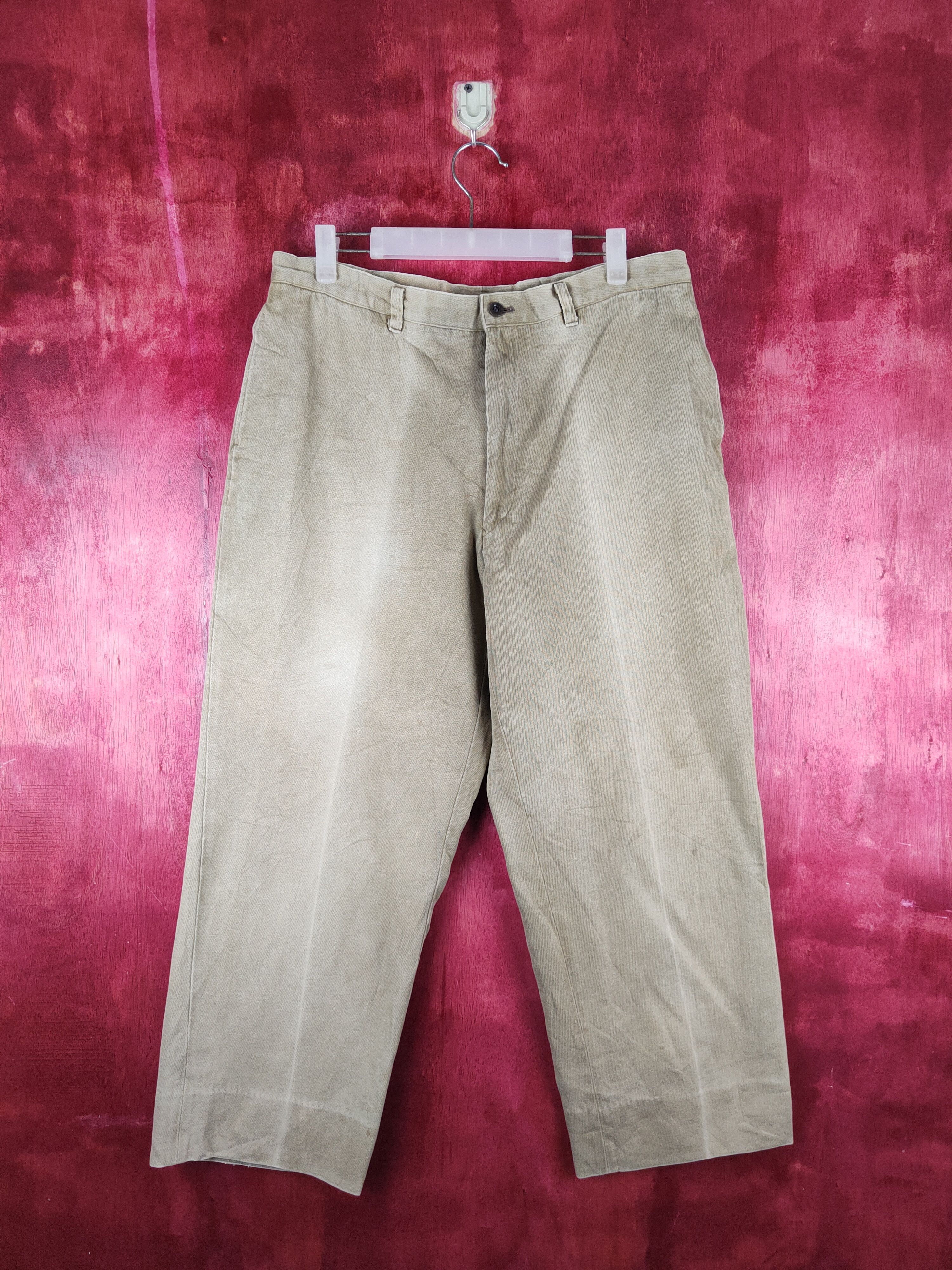 image of Inter Mezzo By D'urban Brown Vintage Casual Pants S733, Men's (Size 34)