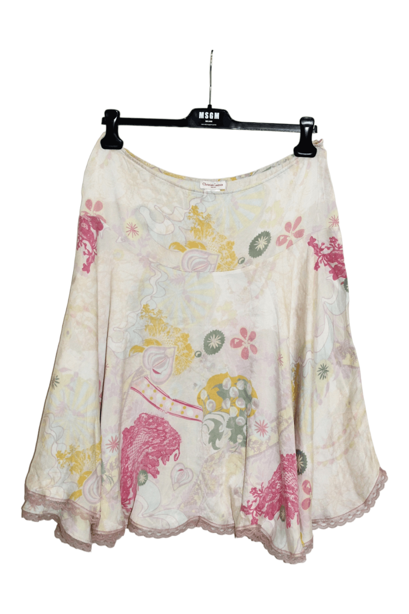 Christian Lacroix Christian Lacroix Bazar Ivory Silk Swinging Trapeze Skirt Size 32" / US 10 / IT 46 - 7 Thumbnail